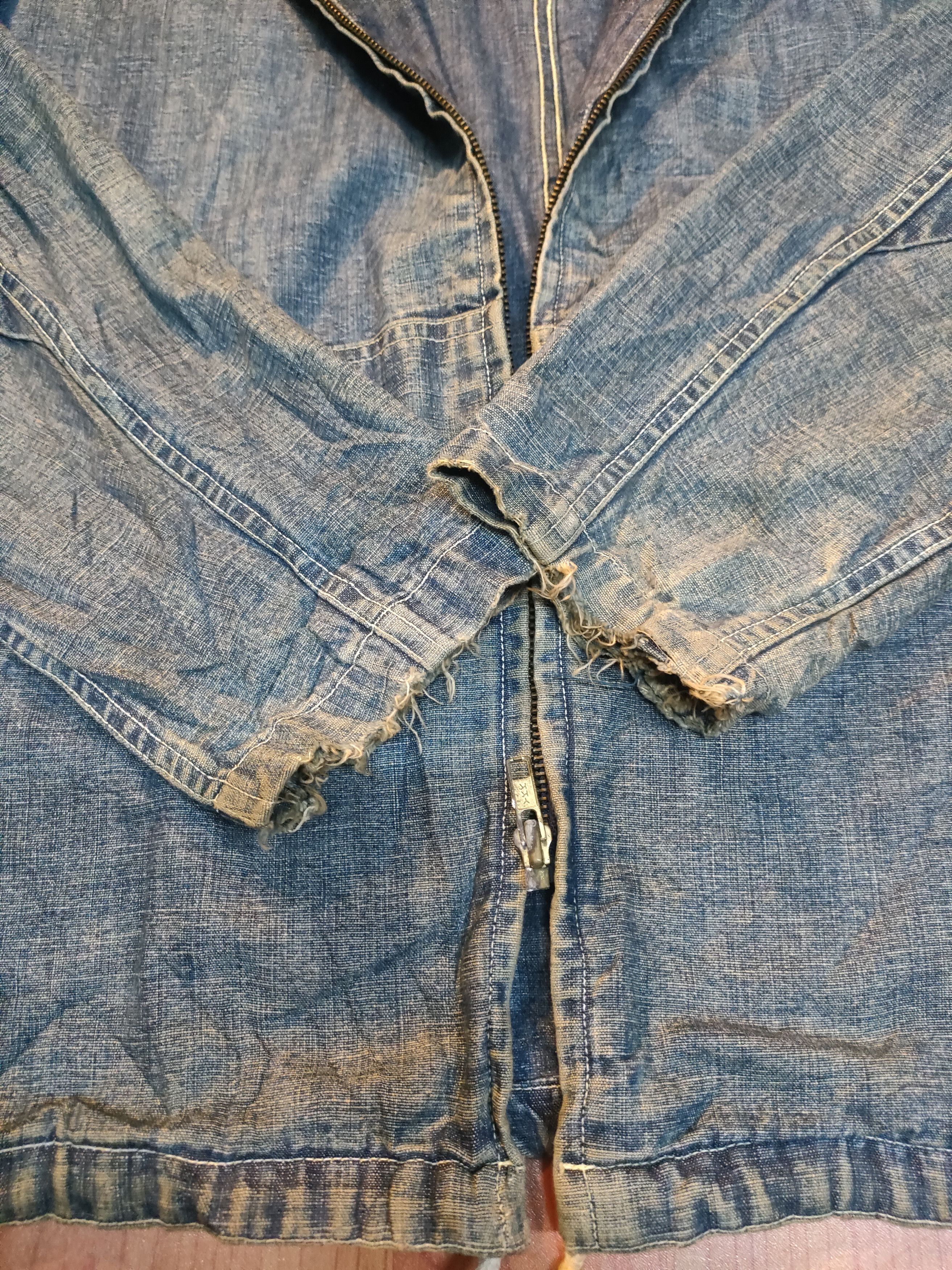 Japanese Brand Kalbab x Zipper Denim Jacket Size US L / EU 52-54 / 3 - 7 Thumbnail