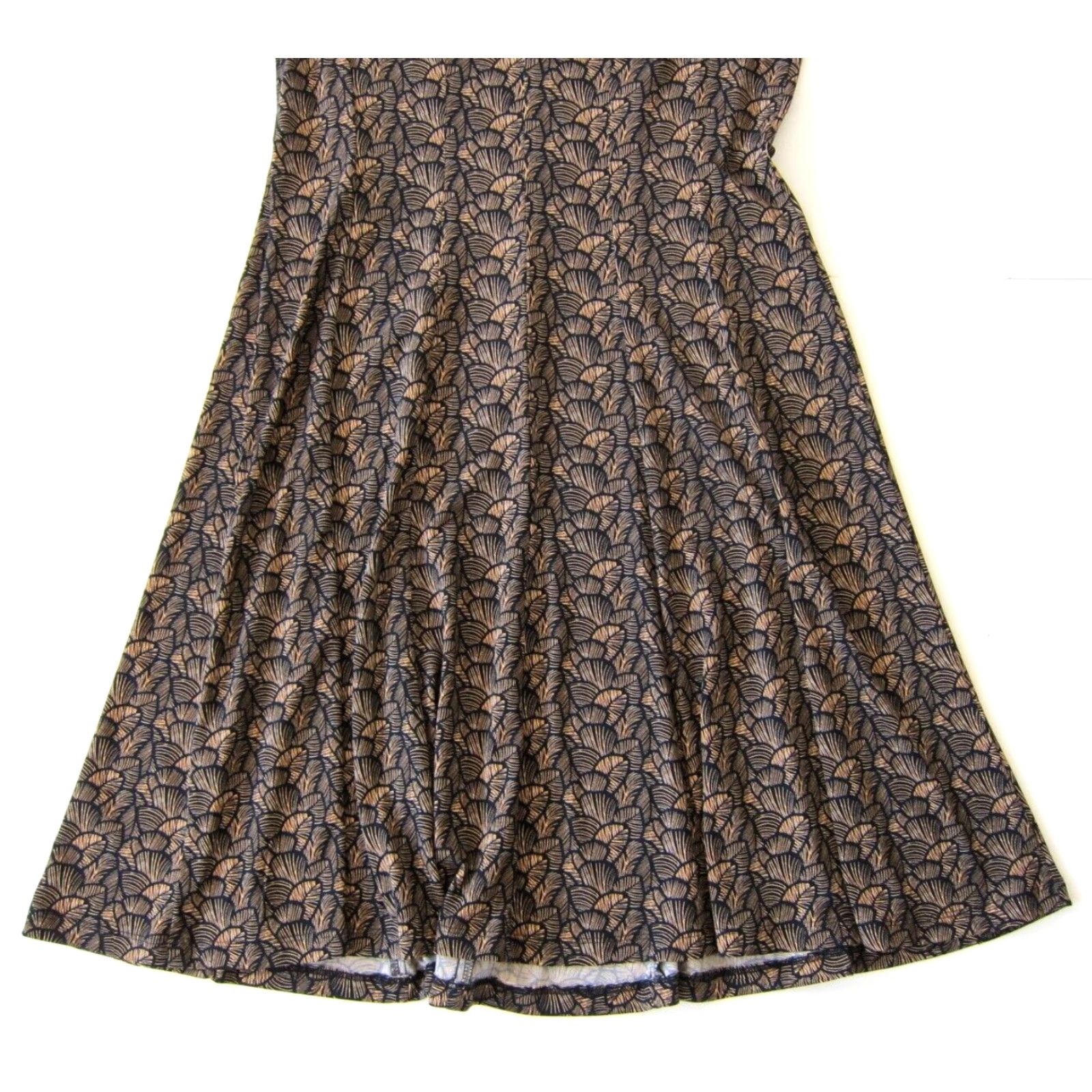 Vintage Connected Apparel Dress Black Floral Stretch Cap Sleeve A-Line Size 10 Size L / US 10 / IT 46 - 5 Thumbnail