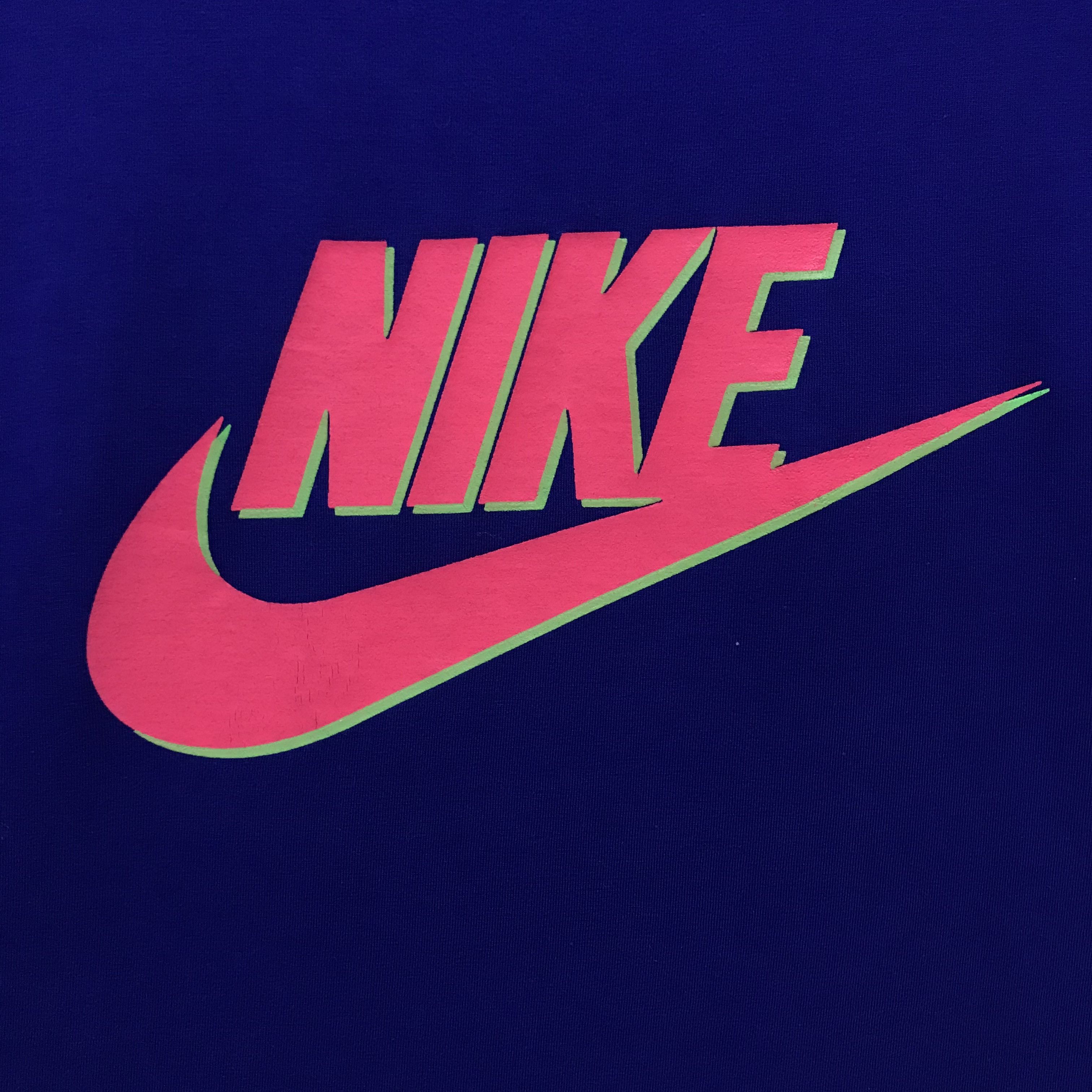 Nike NIKE Vintage T-Shirt Big Logo Tee 80s 90s Rare Swoosh Size US XL / EU 56 / 4 - 5 Thumbnail