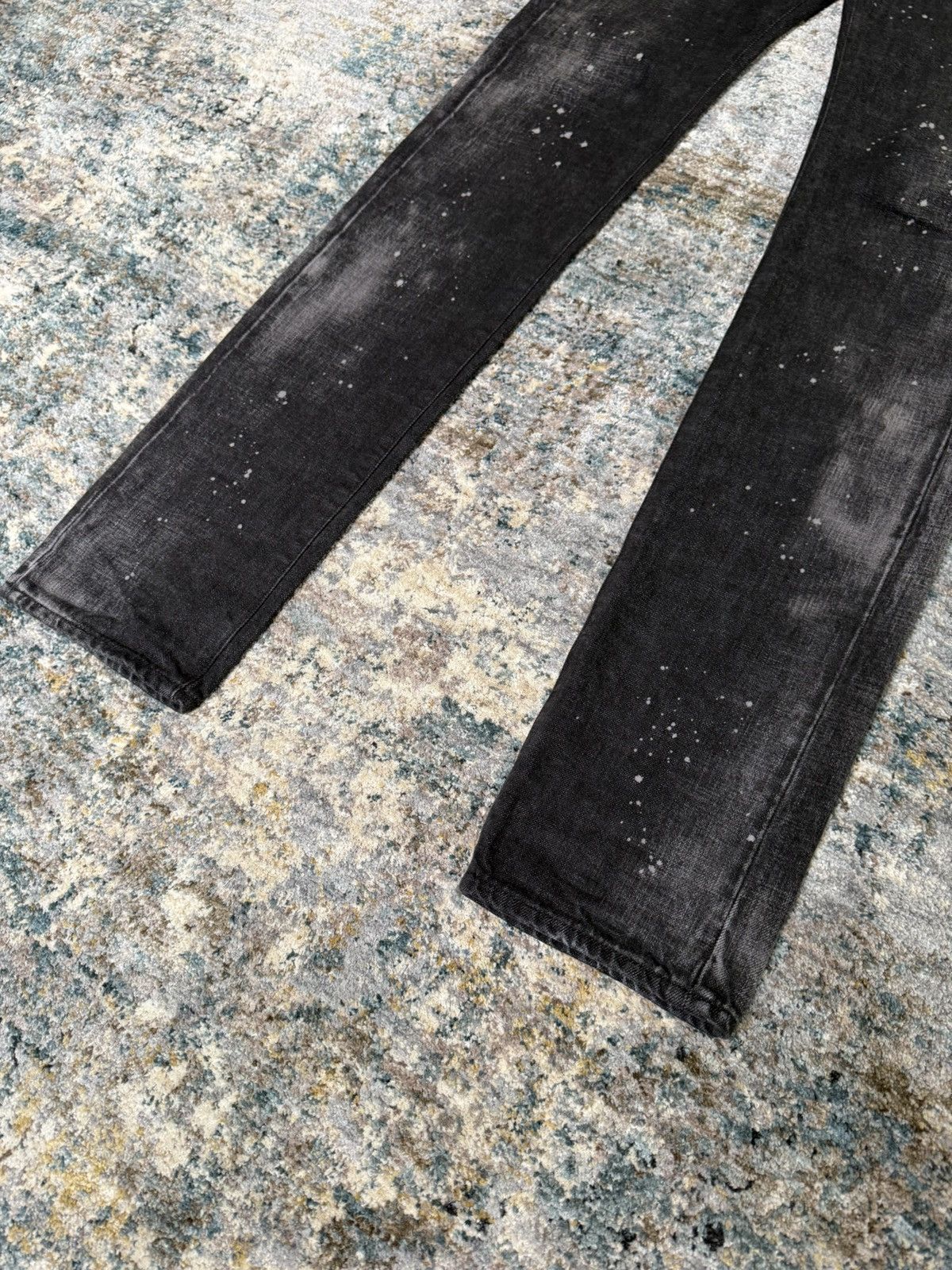 Dior Dior Homme 2014 Black Paint Splatter/ Bleach Denim Size US 30 / EU 46 - 2 Thumbnail