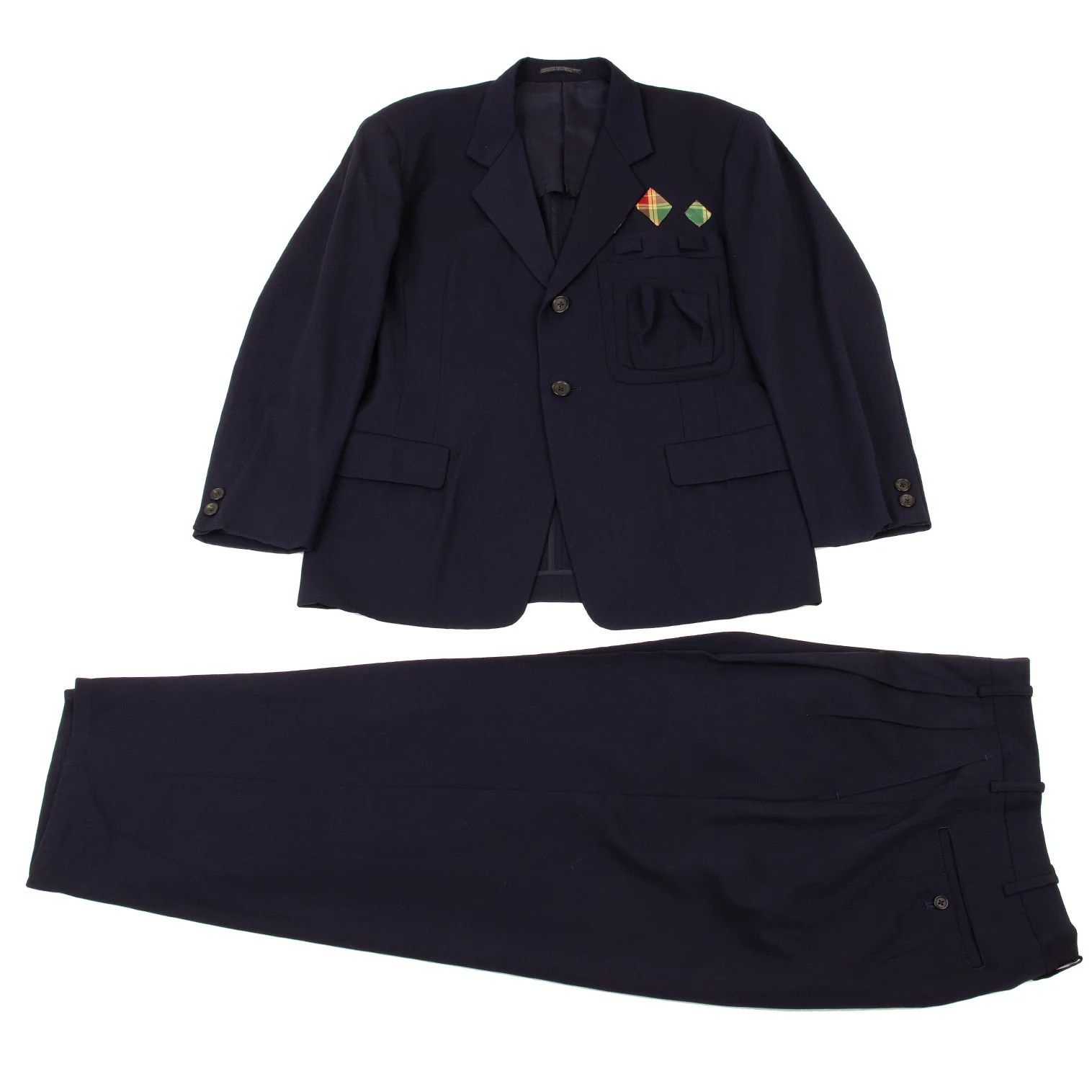 Yohji Yamamoto Yohji Yamamoto Wool Gabardine Jacket Navy M Size US M / EU 48-50 / 2 - 18 Thumbnail