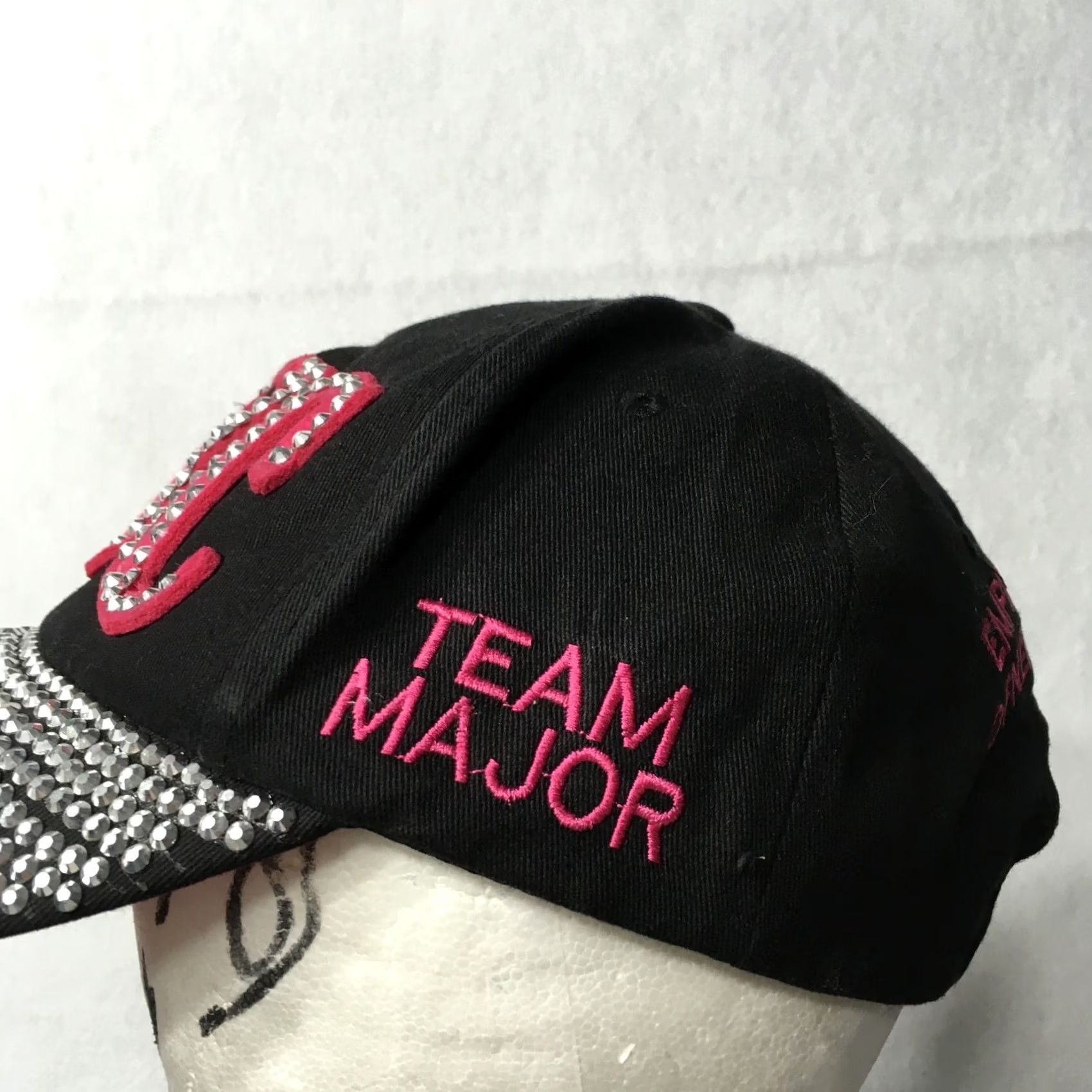 Vintage VINTAGE SEQUIN NYC EMPIRE STATE Cap Hat Strapback beads pink women Size ONE SIZE - 3 Thumbnail
