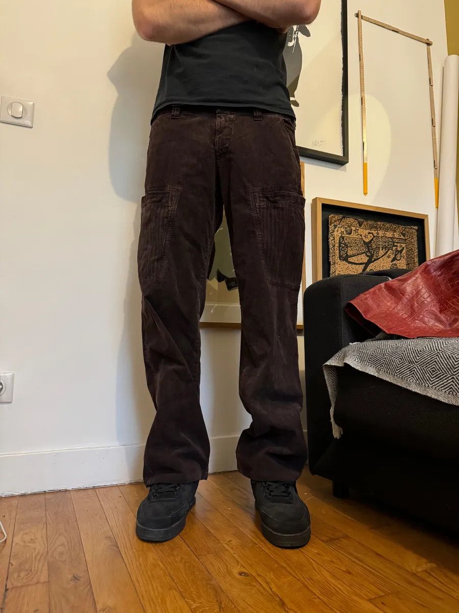 Armani × Vintage AW2018 Armani Brown Cargo Elevation Cozy Relaxed Pants Size US 33 - 2 Thumbnail