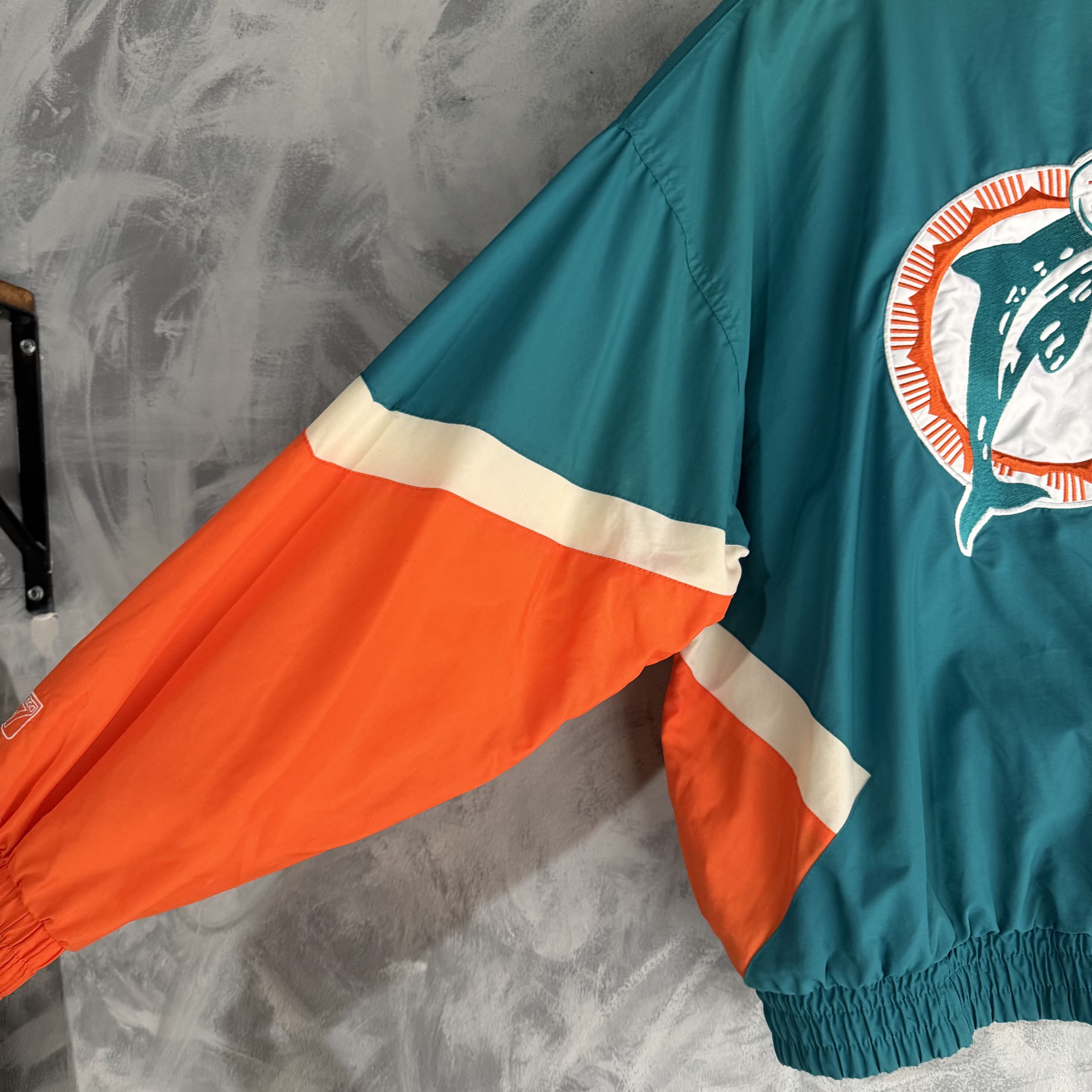 Logo 7 Vtg Miami Dolphins Windbreaker Jacket Logo 7 Mens Large Size US L / EU 52-54 / 3 - 8 Thumbnail