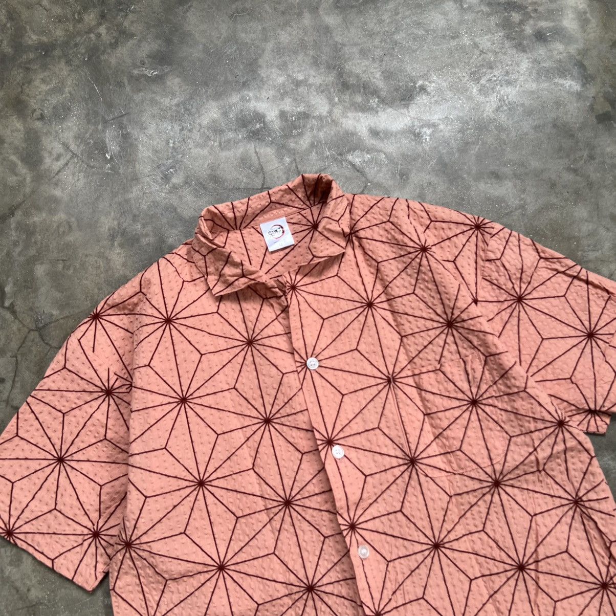 Anime Hunter x Hunter Kamado Nezuko Button Up Shirt Size US M / EU 48-50 / 2 - 2 Thumbnail