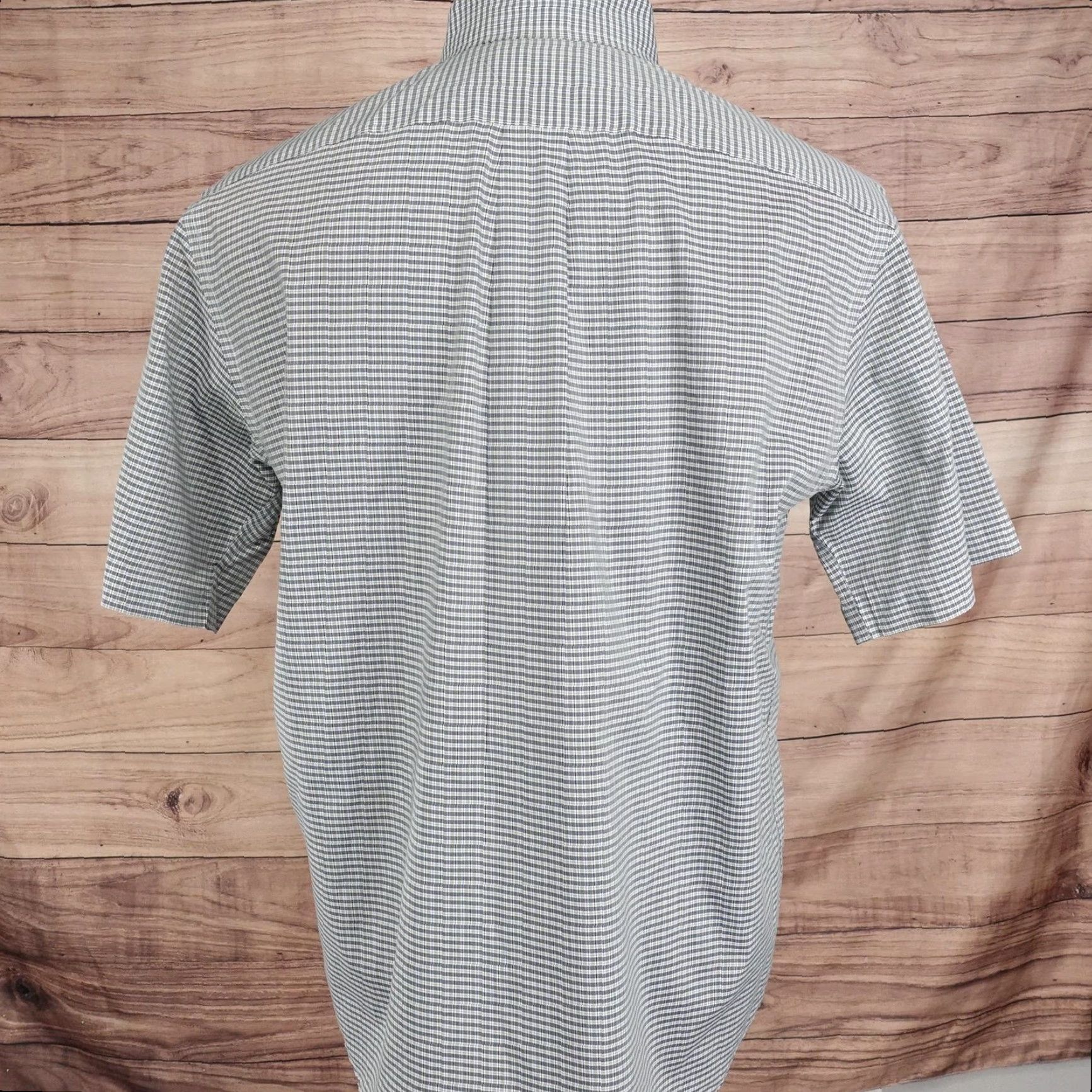 Roundtree & Yorke VINTAGE Roundtree & Yorke TravelSmart Shirt Mens M Green Blue Plaid Button-Down Size US M / EU 48-50 / 2 - 4 Thumbnail