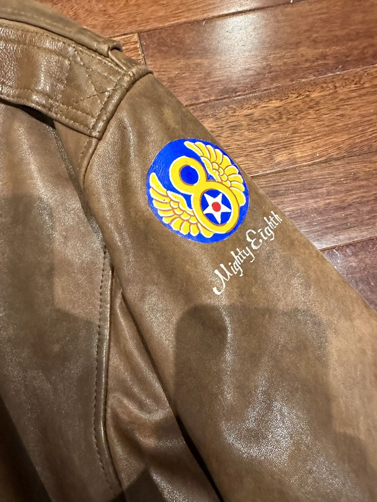 Avirex × Vintage RARE Avirex A-2 Leather Bomber Jacket Air Force Sleepy Time Size US M / EU 48-50 / 2 - 6 Thumbnail