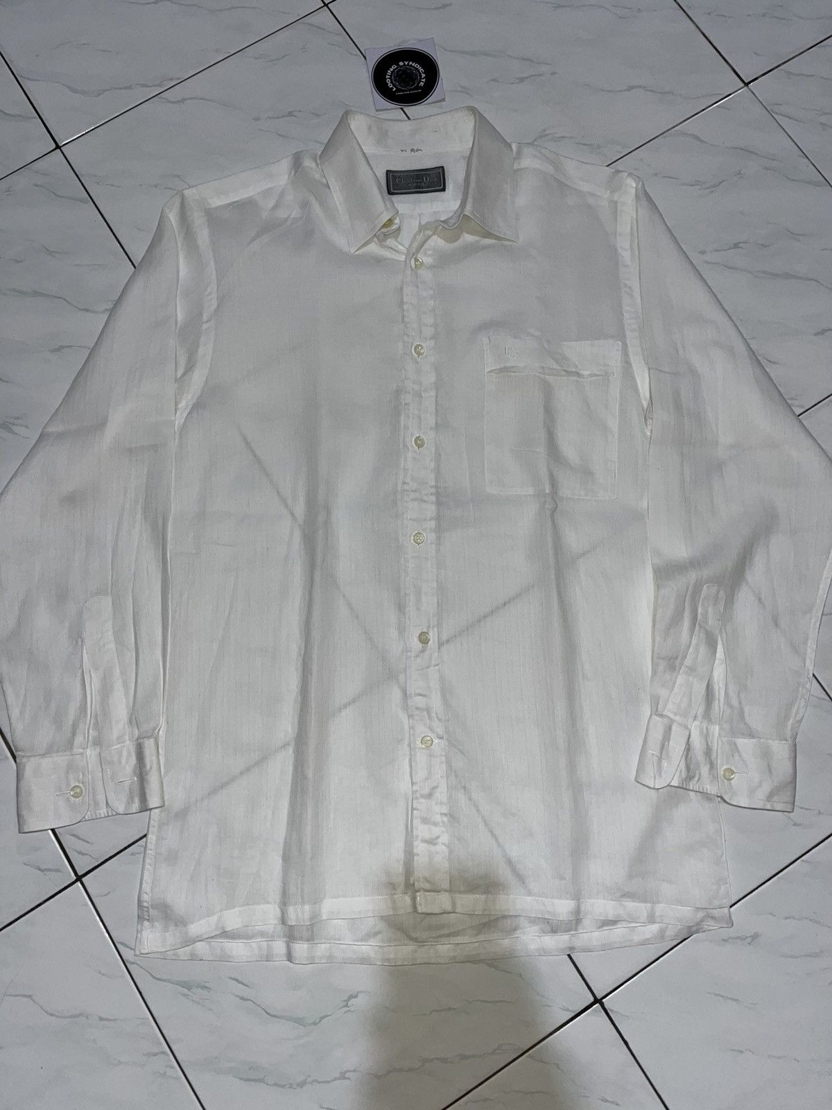 Dior 🔥Vintage Christian Dior Monsieur White Shirt Size US M / EU 48-50 / 2 - 2 Thumbnail