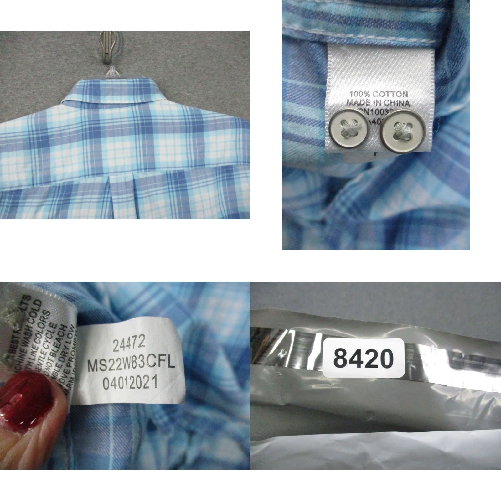 Peter Millar Peter Millar Shirt Crown Finish Medium Men Blue Plaid Long Sleeve Shirt Size US M / EU 48-50 / 2 - 8 Thumbnail