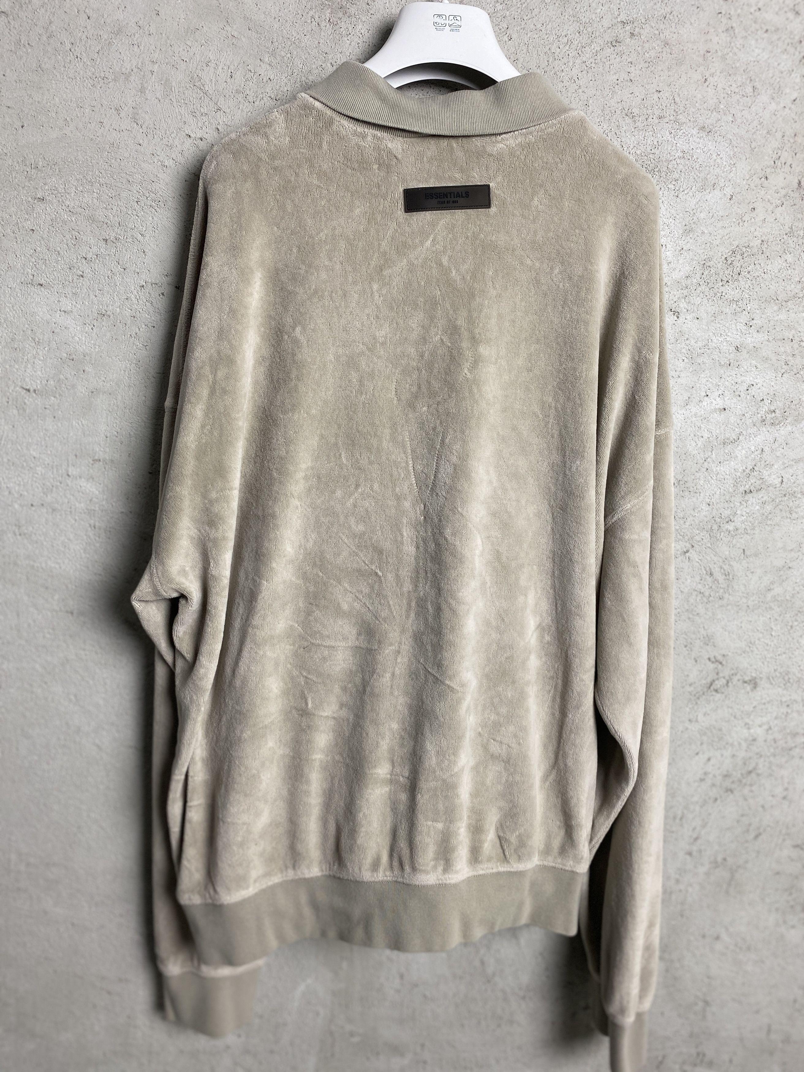 Fear of God Fear of God Essentials velour velvet polo long sleeve Size US L / EU 52-54 / 3 - 7 Thumbnail