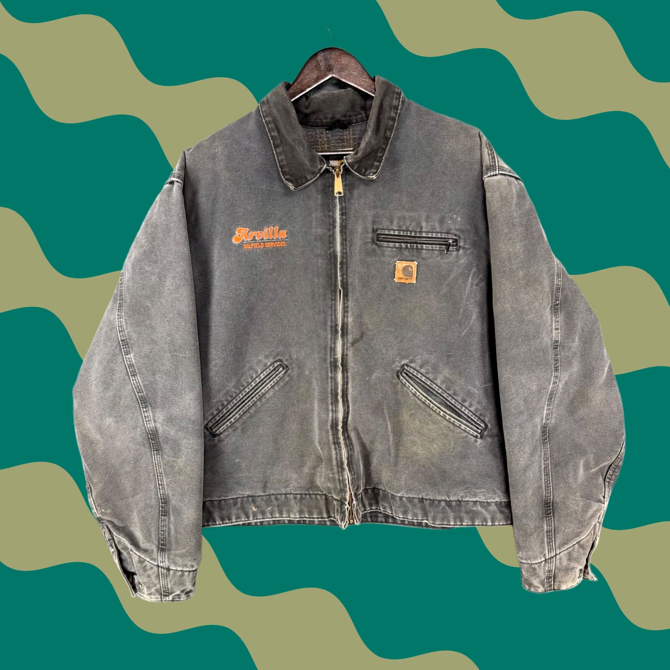 Carhartt × Vintage Vintage Carhartt Detroit Jacket WJ097 PTL RARE