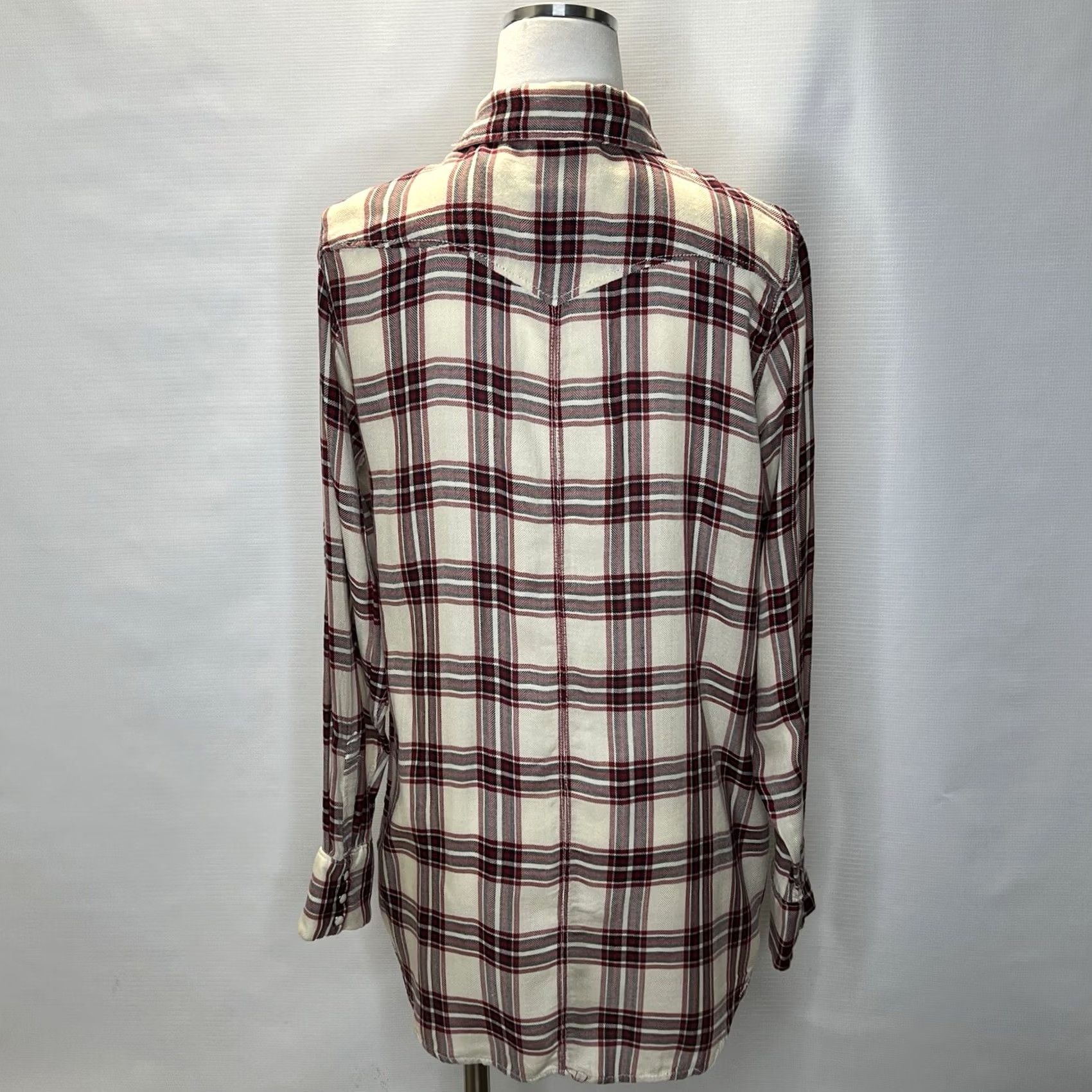 G-Star G-Star RAW Shirt Boyfriend Fit Tacoma Check Plaid Snap Button Womens Medium Multicolor Casual Long Sleeve Top Size M / US 6-8 / IT 42-44 - 3 Thumbnail