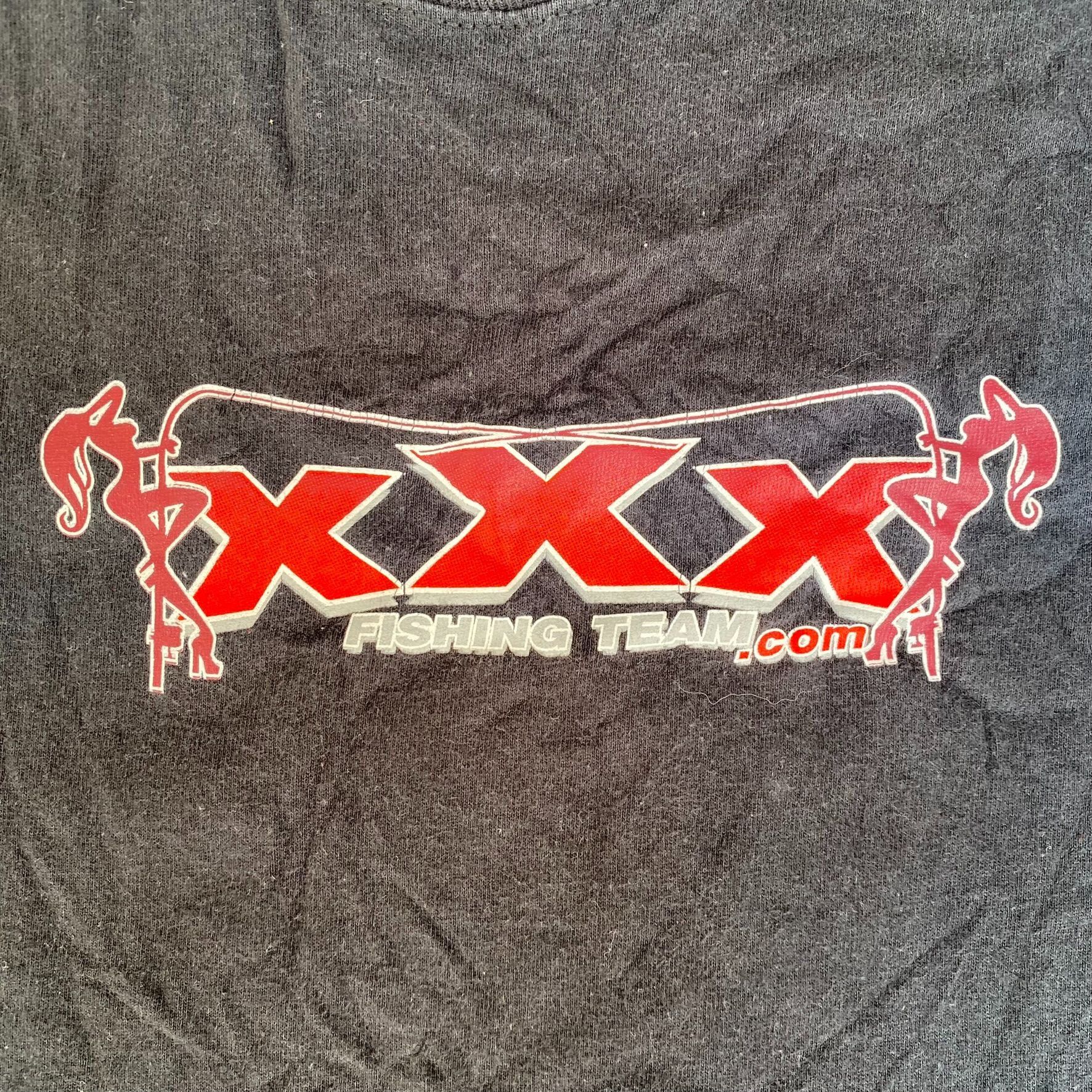 Hanes Vintage Y2K XXX Fishing Team Shirt Stripper Punk Grunge Tee Size US L / EU 52-54 / 3 - 3 Thumbnail