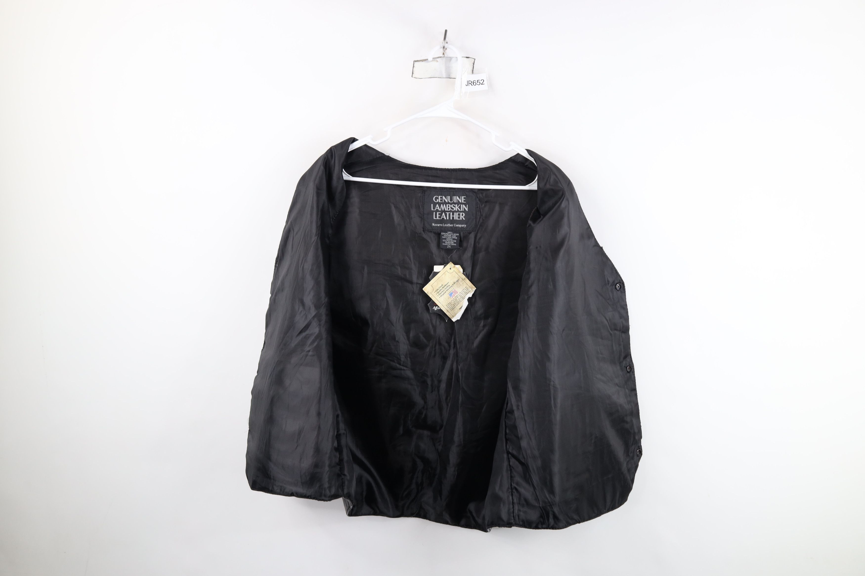 Vintage Deadstock Vintage 90s Streetwear Leather Vest Jacket Size XXL / US 16-18 / IT 52-54 - 9 Thumbnail