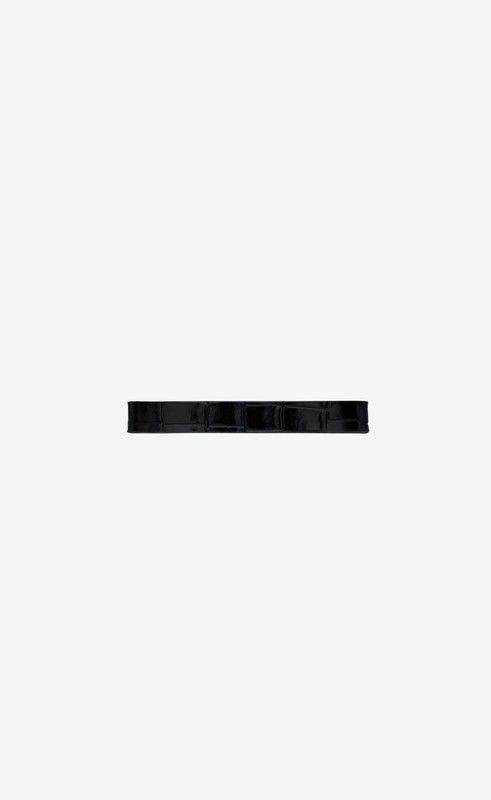 Saint Laurent Paris o1b1hav110425 651489 Size: XL / Le Carre Leather Bracelet Size ONE SIZE - 4 Thumbnail
