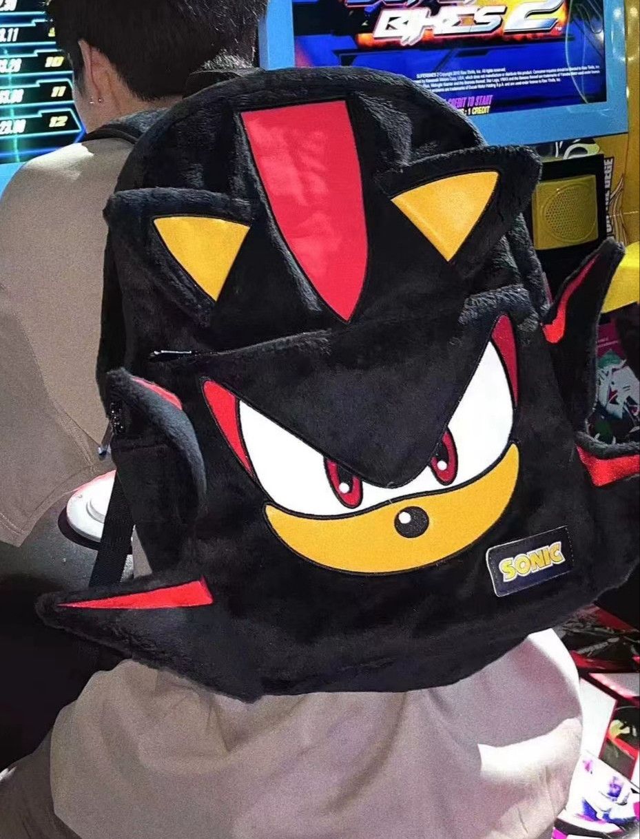 The Unbranded Brand Sonic The Hedgehog Cartoon Pattern Backpack Size ONE SIZE - 4 Thumbnail