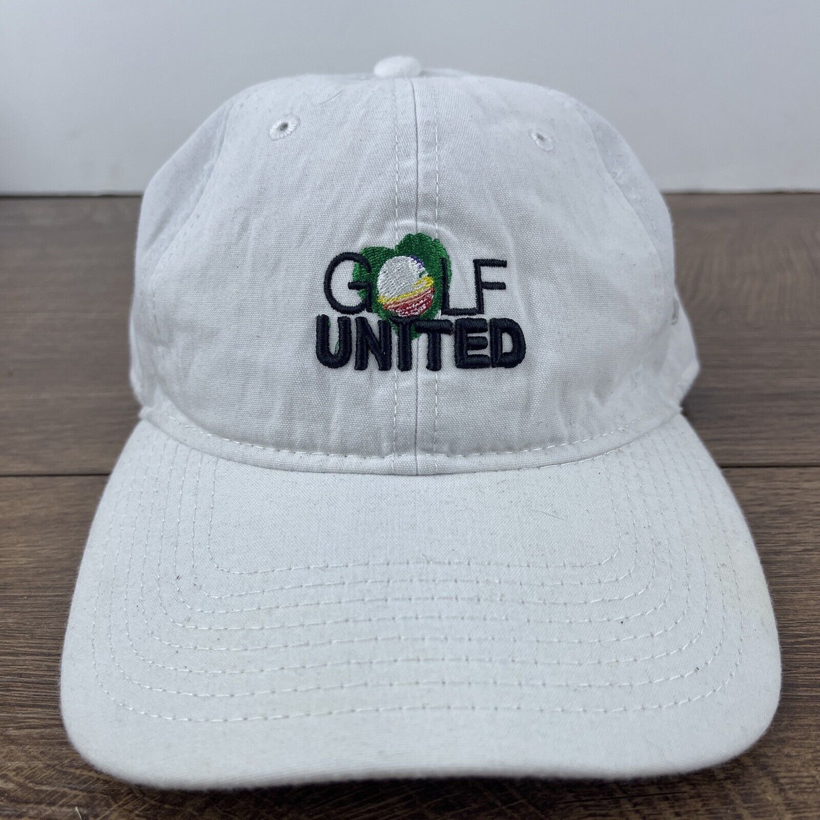 Other United Golf Hat Golf White Hat Adjustable Adult Size Hat Whi Size ONE SIZE - 2 Thumbnail
