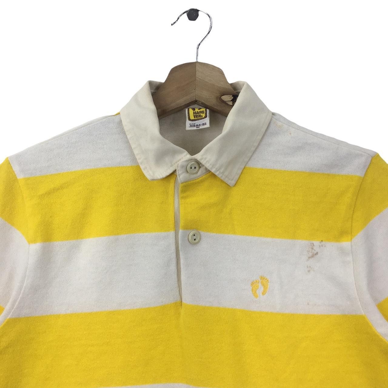 Hang Ten Vtg 80’ HANG TEN SURFING Hawaii Striped Polo Tee Shirt Size M / US 6-8 / IT 42-44 - 2 Thumbnail