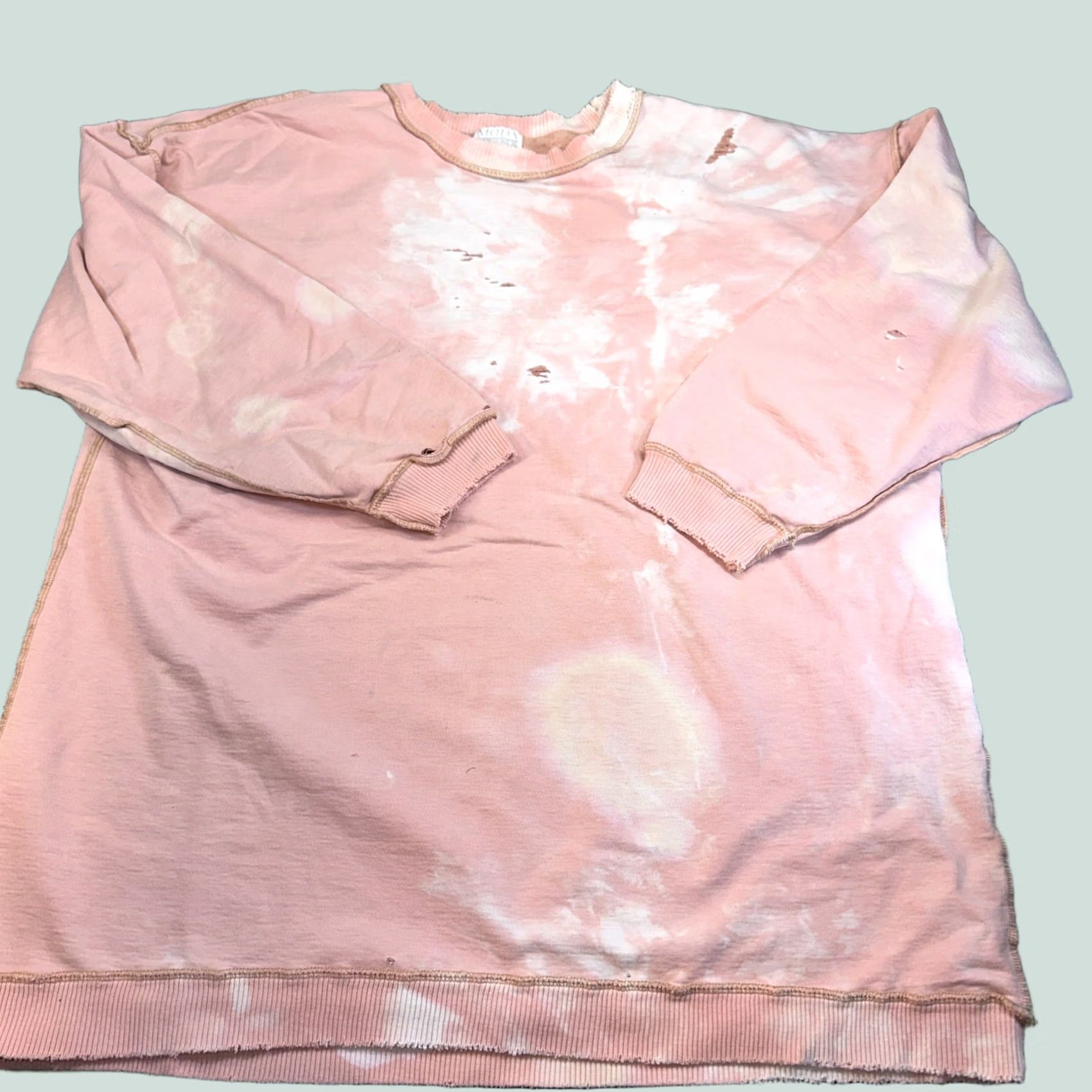 Vintage VINTAGE Moda International Sweater Women Pullover 80s 90s Pink Distressed Size L Womens Size L / US 10 / IT 46 - 1 Thumbnail