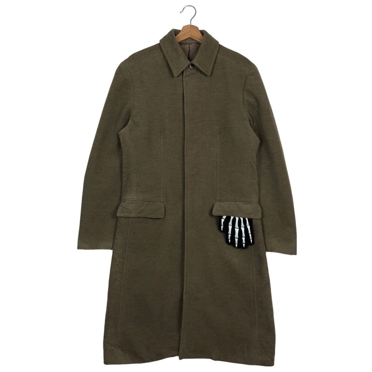 Comme Ca Ism 🔥Rich Brown - Fly Coat Herringbone Wool Jacket Issey Miyake Size US M / EU 48-50 / 2 - 2 Thumbnail
