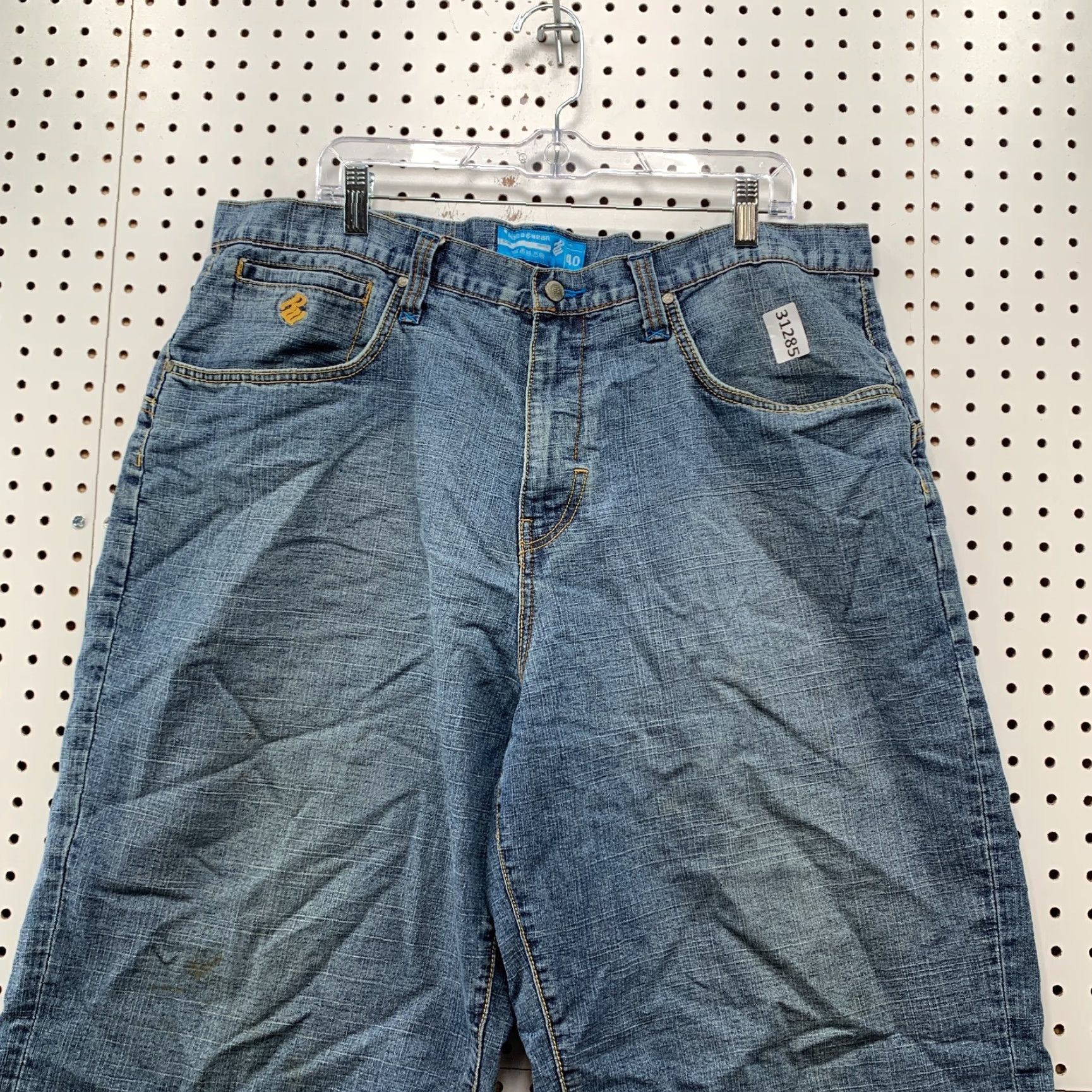Rocawear VINTAGE Rocawear Denim Bermuda Shorts Blue Mens Size 40 Hip Hop 39x14 Fits 40 14in Inseam Jeans 90s Y2K Size US 40 / EU 56 - 3 Thumbnail