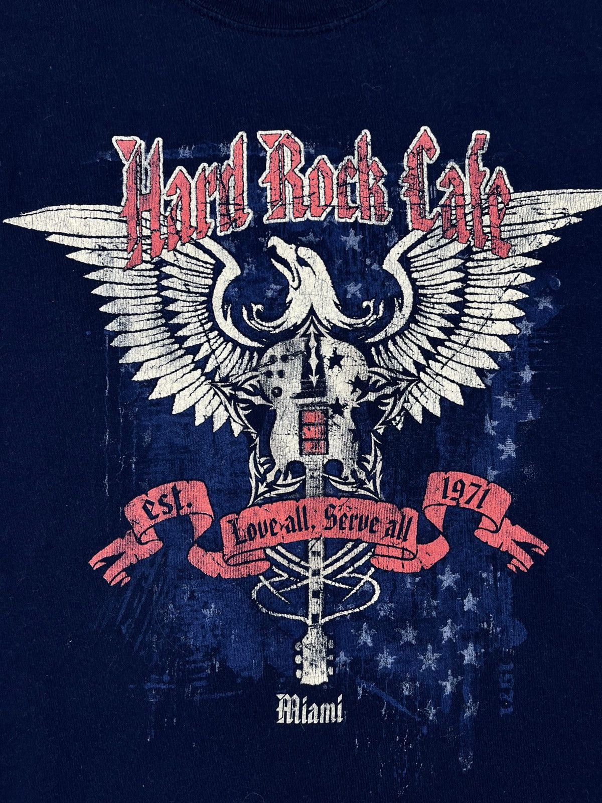 Hard Rock Cafe VINTAGE HARDROCK MIAMI GRAPHIC T SHIRT GUITAR Size US L / EU 52-54 / 3 - 4 Thumbnail