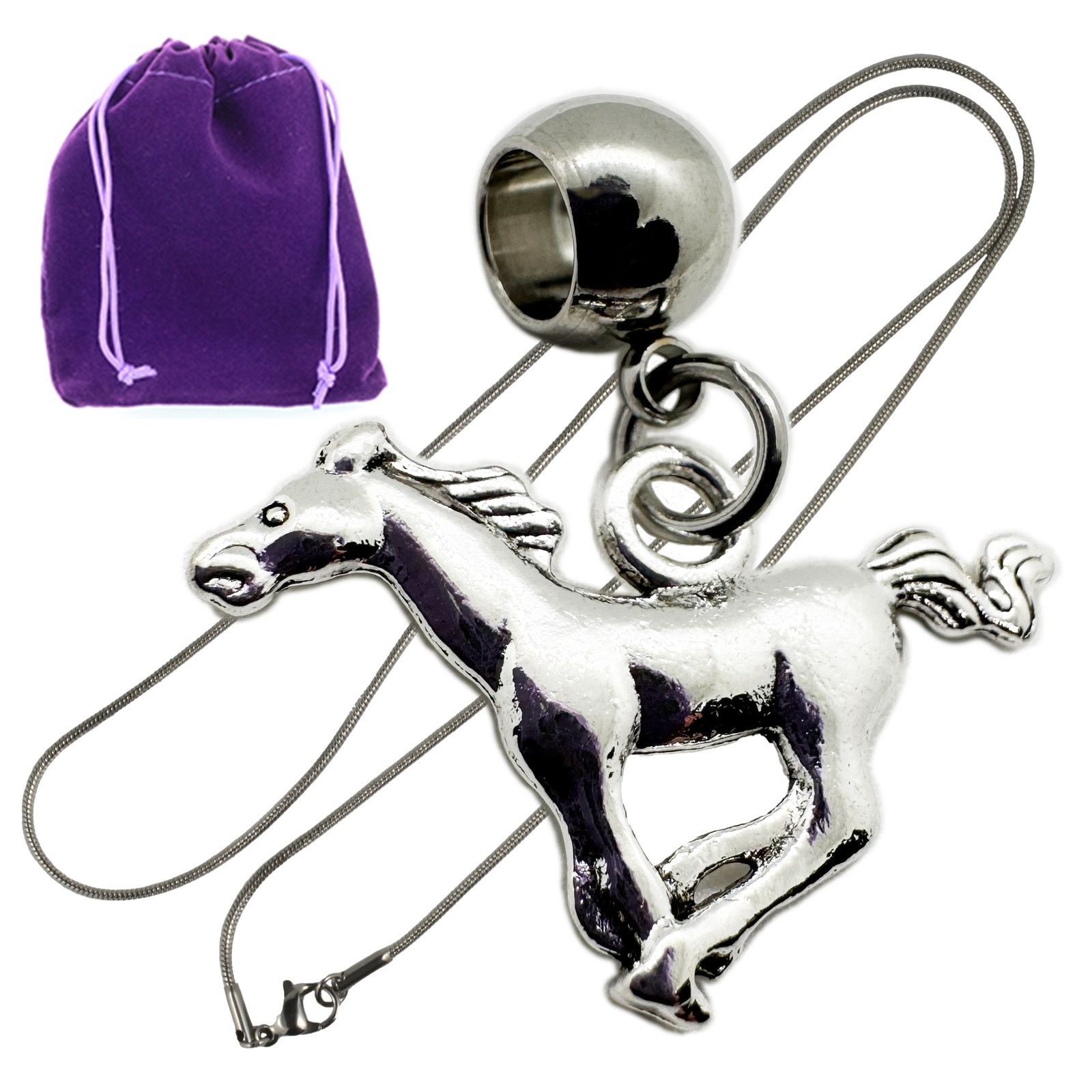 & Other Stories Horse Galloping Running Charm Necklace Pendant Size ONE SIZE - 1 Thumbnail