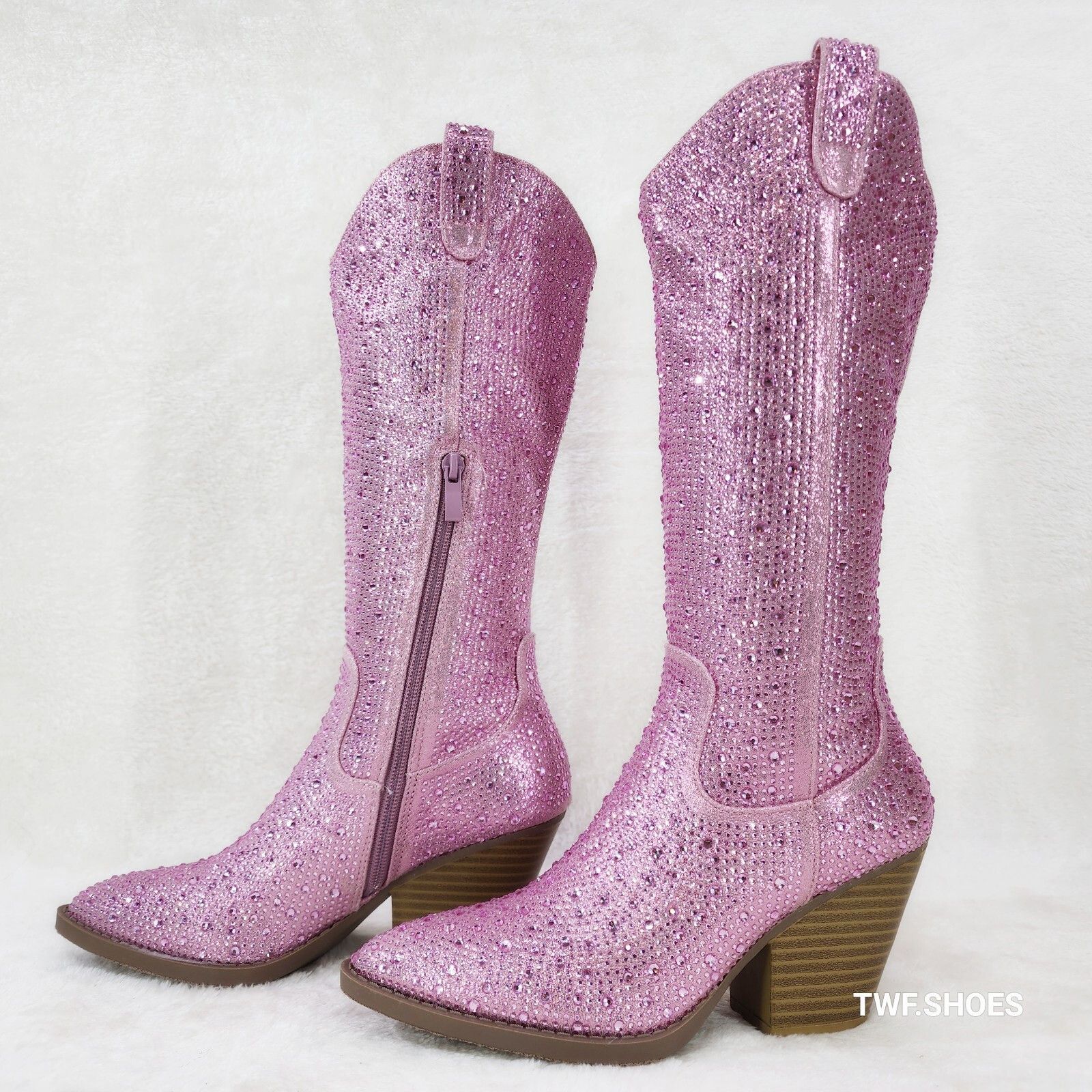 Other Wild One Glamour Baby Pink Rhinestone Glam Glitter Country W Size US 10 / IT 40 - 6 Thumbnail