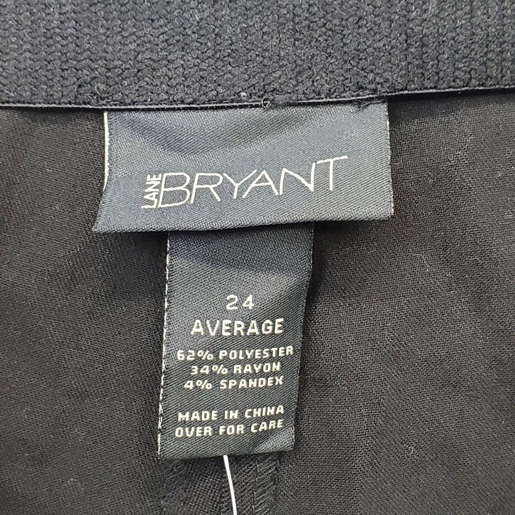 Vintage Lane Bryant Pants Womens 24 Black Stretch Career High Waisted Straight Pant Size 42" / US 20 - 7 Thumbnail