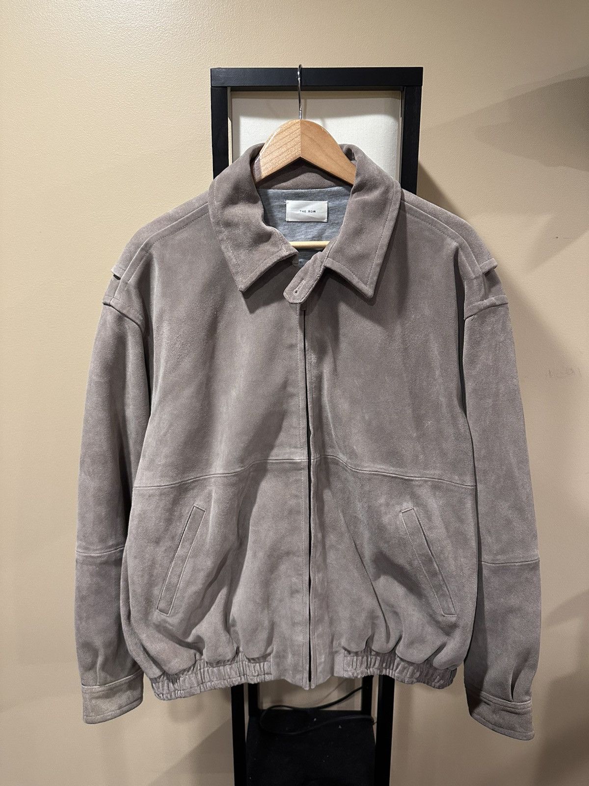 The Row The Row Ronan Suede Calfskin Leather Biege Bomber Jacket Size US M / EU 48-50 / 2 - 3 Thumbnail