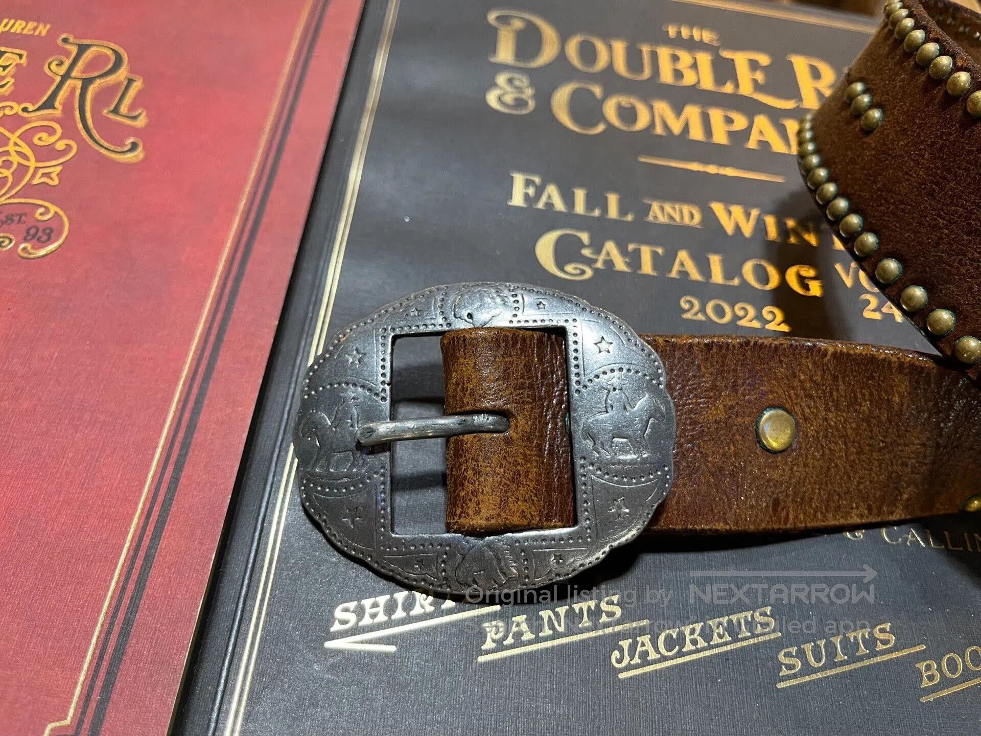 RRL Ralph Lauren rrl limited edition leather belt. Size ONE SIZE - 2 Thumbnail
