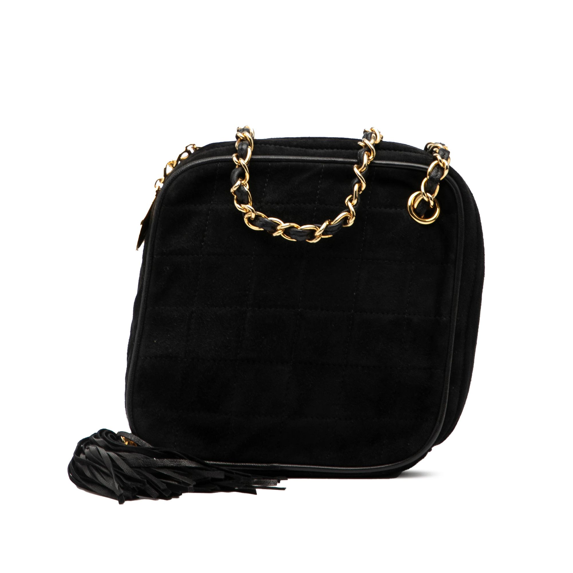 Chanel Chanel CC Quilted Suede Diamon Tassel Bag Size ONE SIZE - 1 Thumbnail