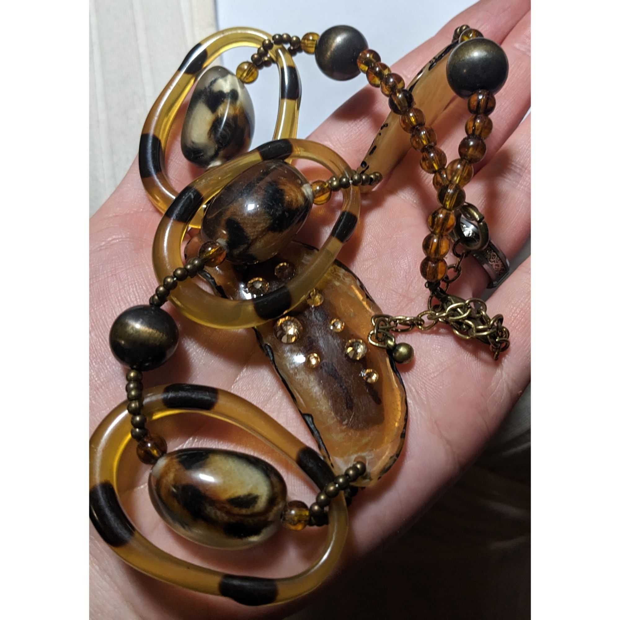 Other Abstract Retro Tortoise Asymmetrical Necklace Size ONE SIZE - 7 Thumbnail