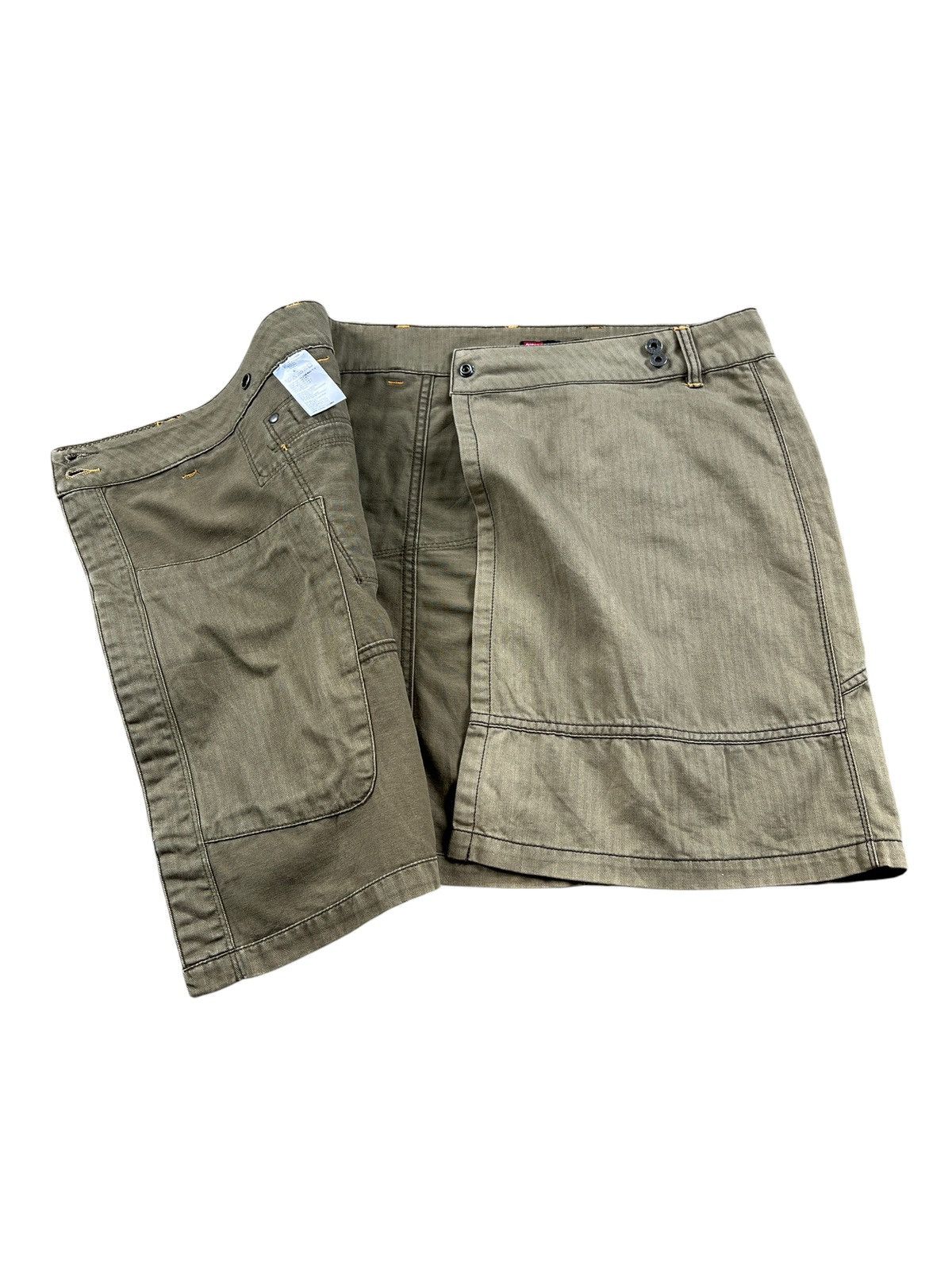 Diesel × Diesel Black Gold × Vintage Y2K Diesel Rebuilt Herringbone Twill Mini Skirt Size 30" / US 8 / IT 44 - 9 Thumbnail