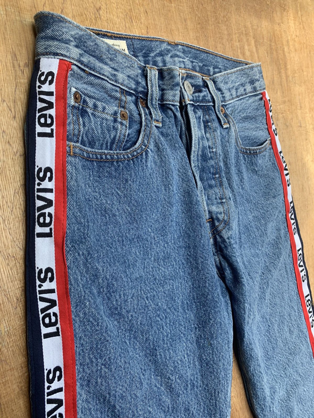 Levi's Levis 501 Levis Premium Big E Side Tape Denim Pants Size 26" / US 2 / IT 38 - 7 Thumbnail