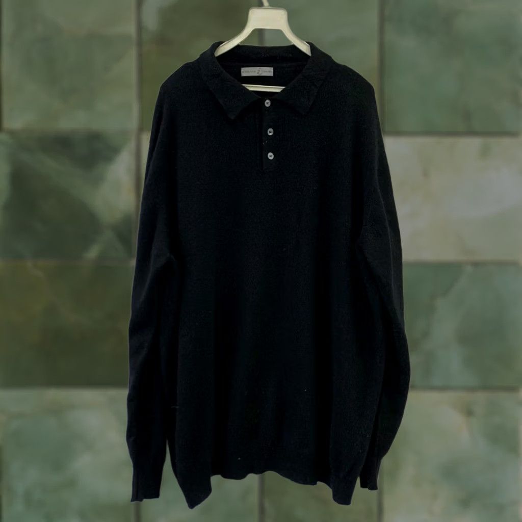 Vintage VINTAGE Malcolm Grant 100% Cashmere Polo Sweater Men’s Black 50 / XXL Scotland Size US XXL / EU 58 / 5 - 1 Thumbnail