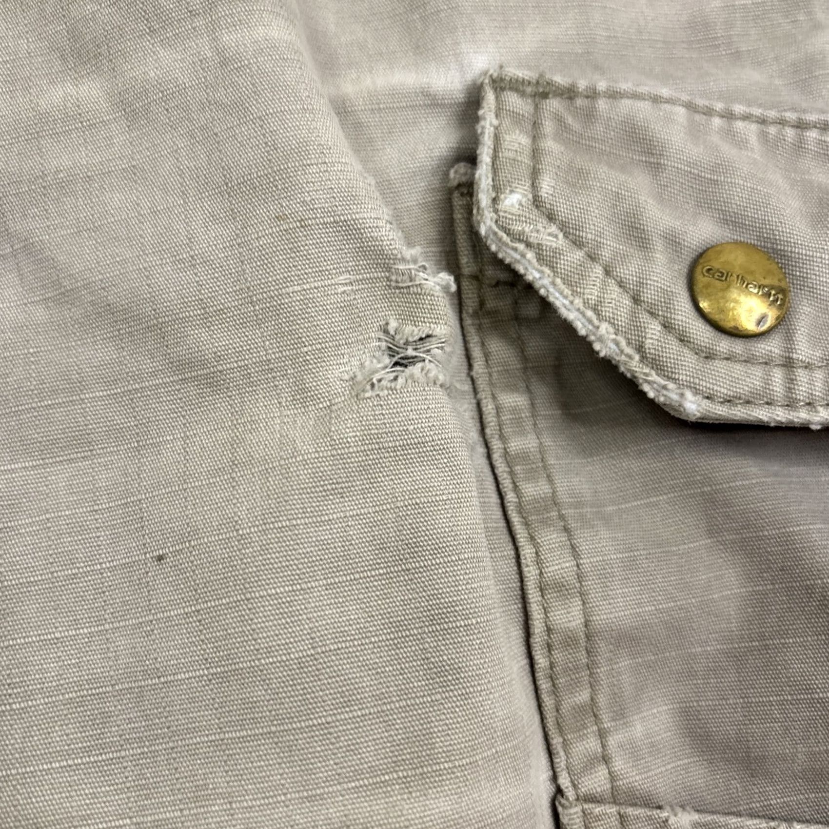 Carhartt Carhartt Cargo Shorts B357 DES Distressed Men Size 40 Relaxed Fit Ripstop Beige Cargo Work Shorts Mens Size US 40 / EU 56 - 5 Thumbnail