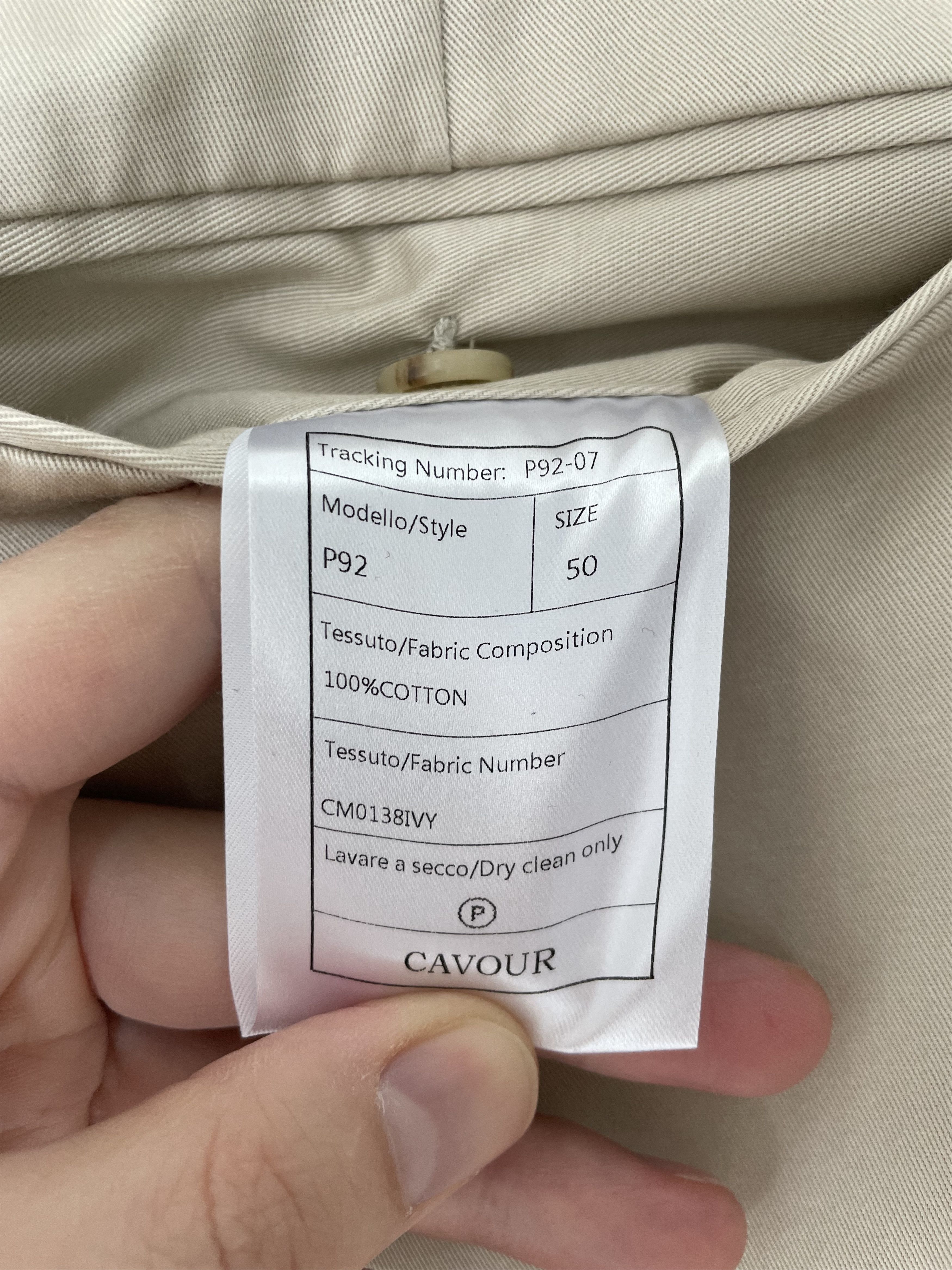 Other NWT Cavour beige cotton trousers, size 50\w34 Size US 34 / EU 50 - 4 Thumbnail