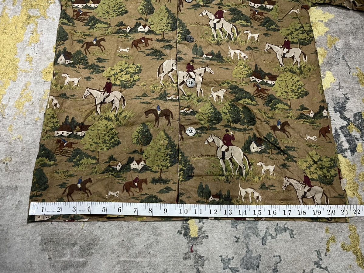 Vintage Vintage Burberrys Equestrian Horse Print Shirt AOP Size US L / EU 52-54 / 3 - 10 Thumbnail