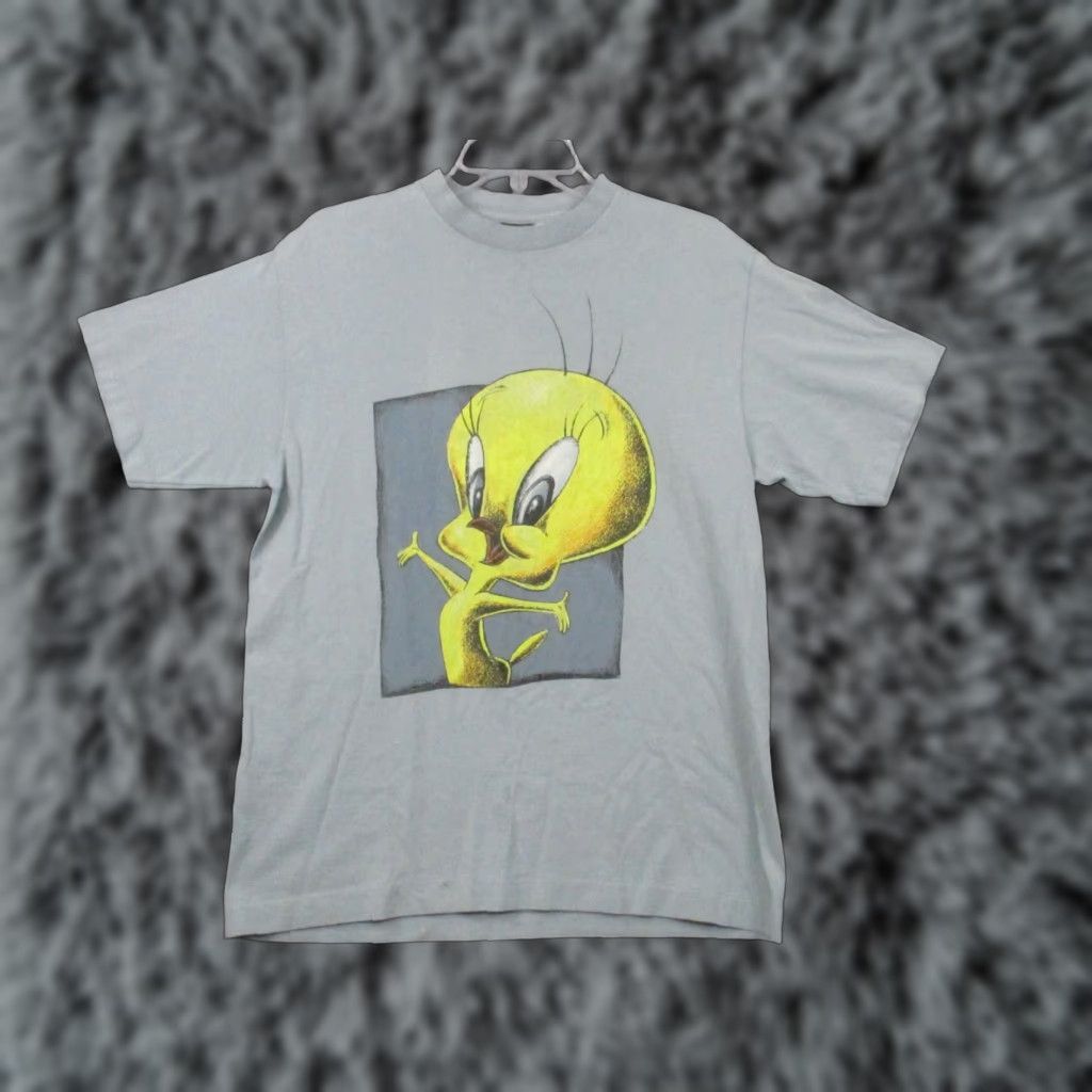Vintage Vintage Tweety Bird T Shirt Mens Large 90s Looney Tunes Warner Bros Cartoon Size US L / EU 52-54 / 3 - 1 Thumbnail