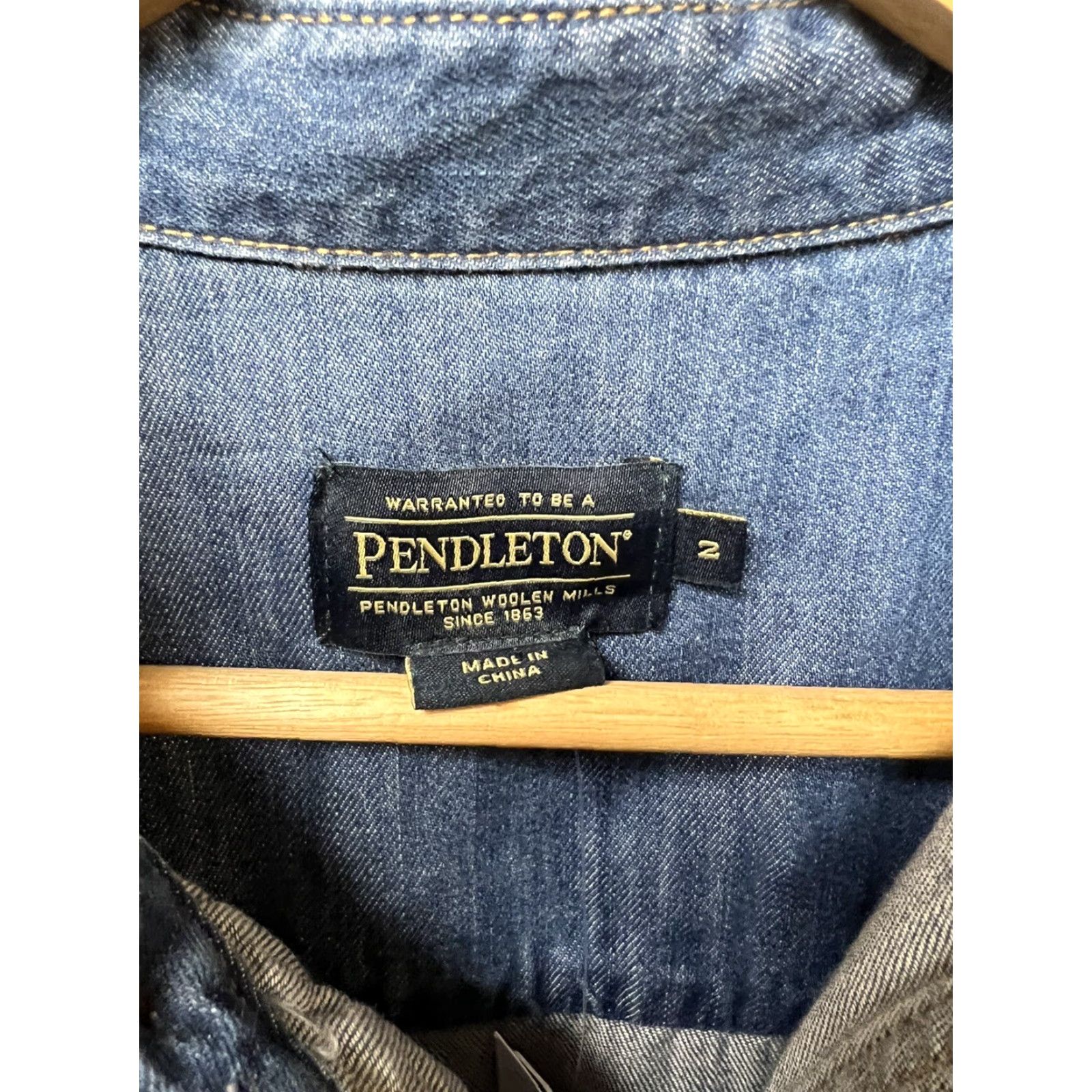 Pendleton Pendleton Blue Denim Chambray Utility Jumpsuit Coveralls Belted Size 2 NEW Women Button Belted Pockets 100% Cotton Boho Western Modern Size 26" / US 2 / IT 38 - 5 Thumbnail