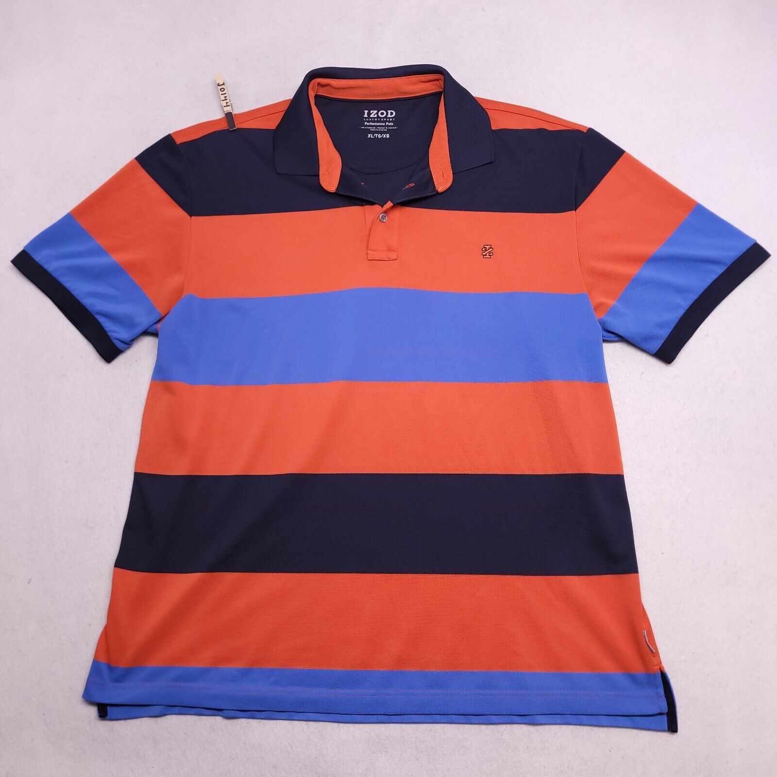 Izod IZOD Pullover Polo Shirt Adult Men Size XL Orange Blue Black Size US XL / EU 56 / 4 - 2 Thumbnail
