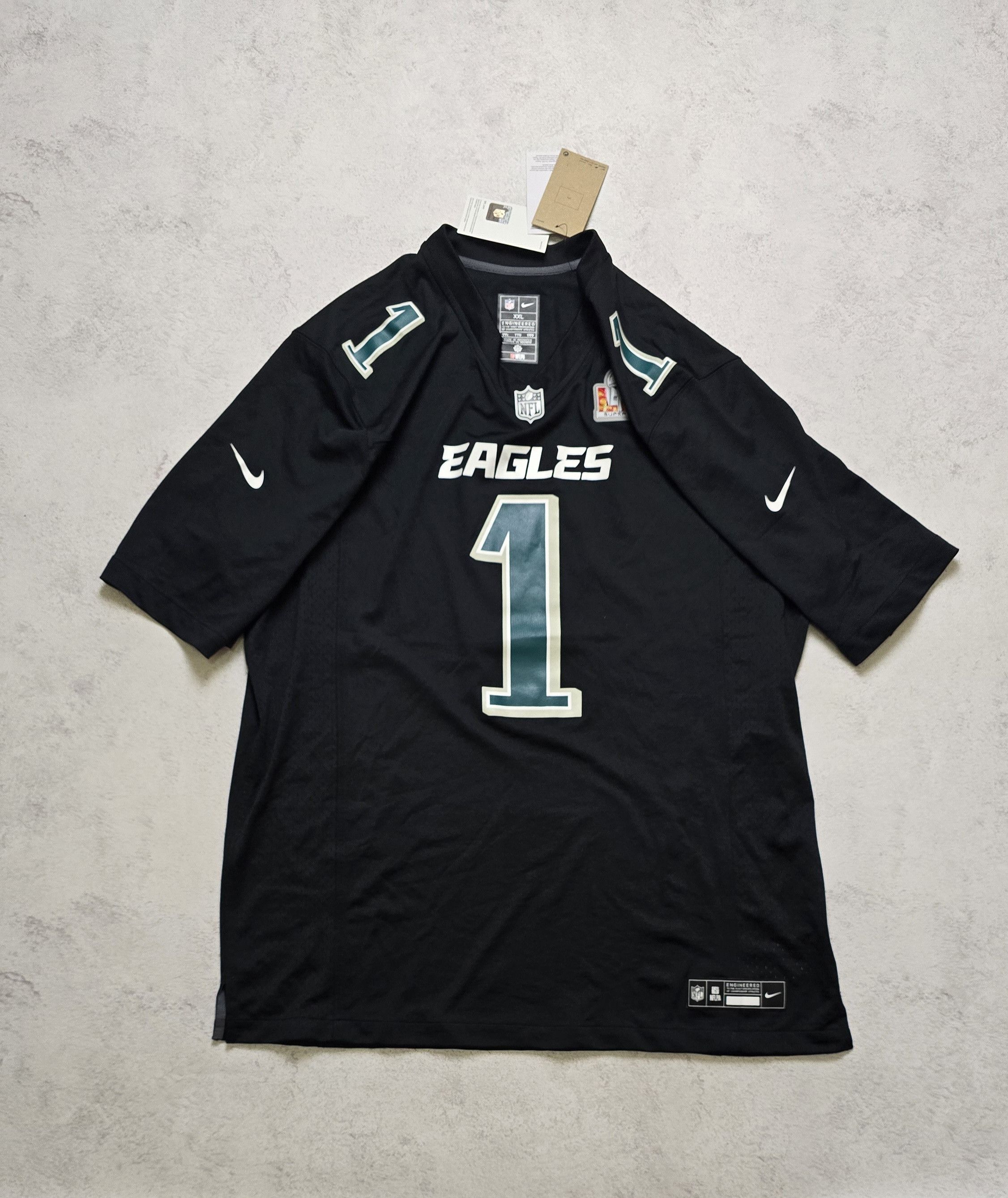 Nike Philadelphia Eagles Hurts Carbon Black Super Bowl 59 Jersey Size US XXL / EU 58 / 5 - 2 Thumbnail