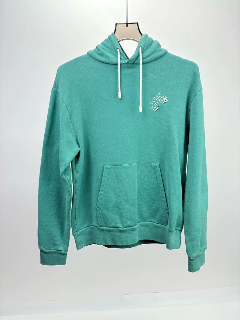 Louis Vuitton Louis Vuitton Lake Green Pin Embroidered LOGO Hoodie Size US S / EU 44-46 / 1 - 1 Thumbnail