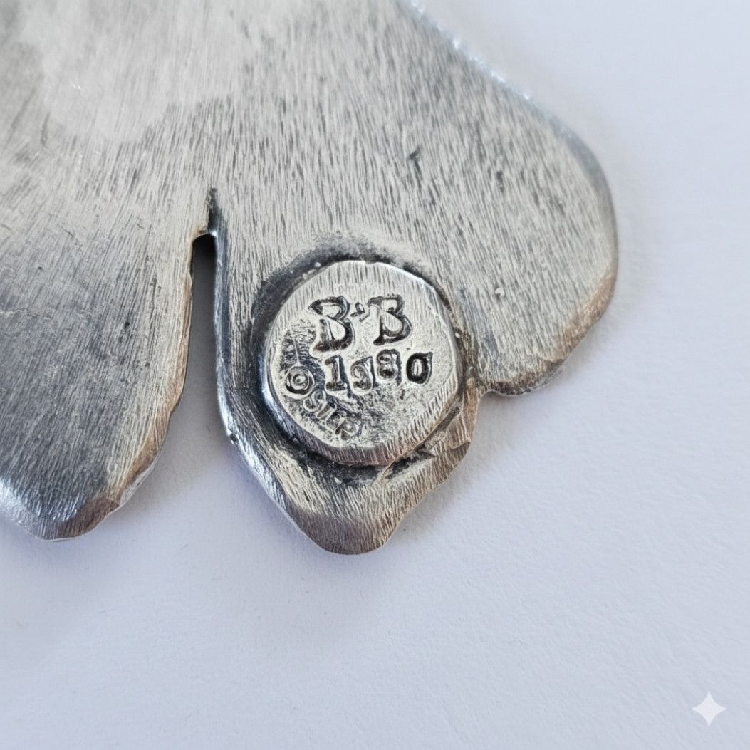 Other Ginko Biloba 2" Leaves Earrings B+B Sterling Silver 925 Vint Size ONE SIZE - 11 Thumbnail