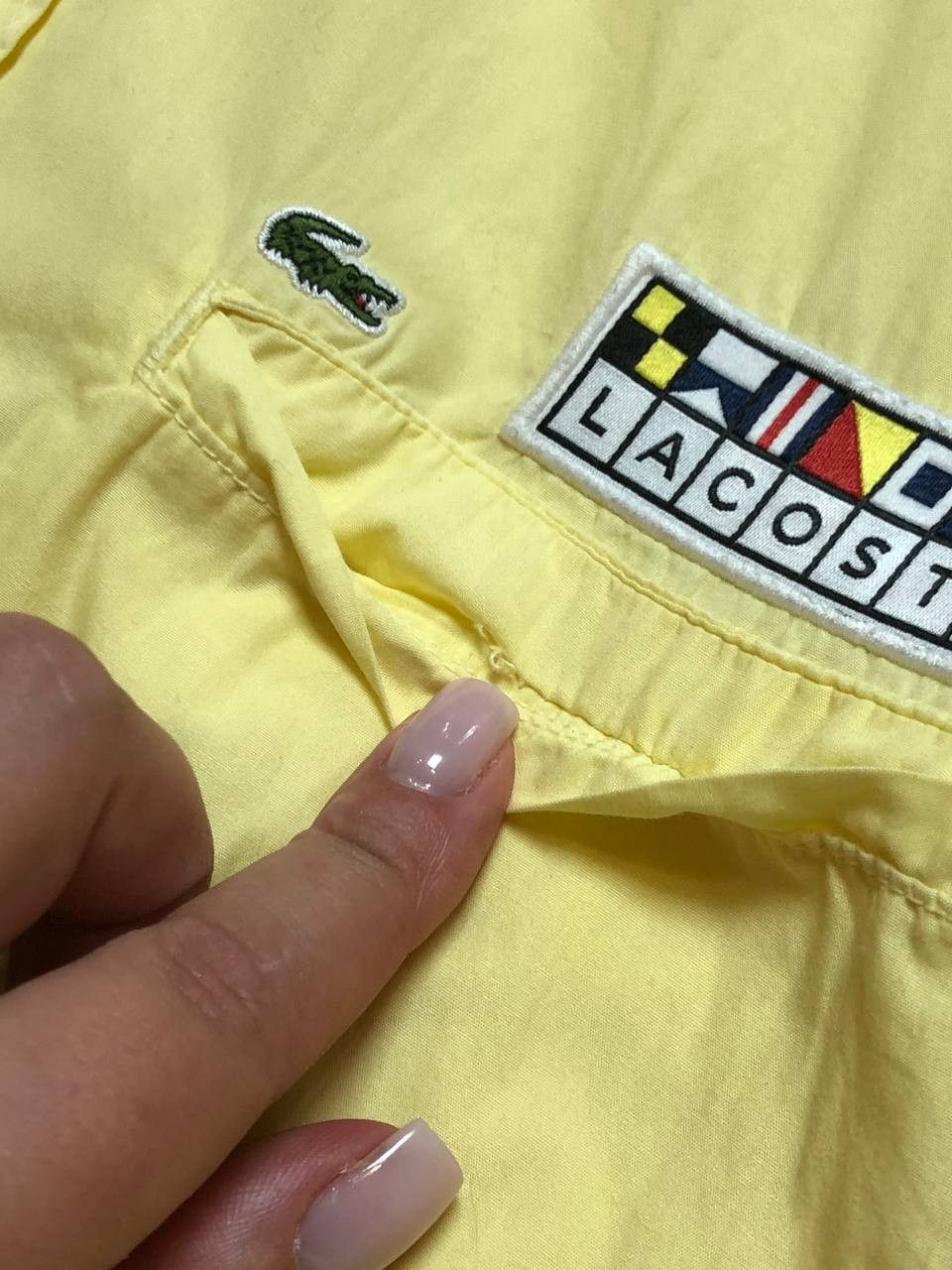 Lacoste Vintage yellow shirt logo Lacoste Y2K regular fit Size US M / EU 48-50 / 2 - 7 Thumbnail