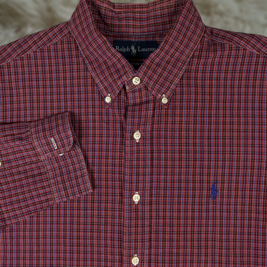Ralph Lauren Ralph Lauren Shirt Mens XL Red Plaid Pony Casual Button Up Long Sleeve Shirt Size US XL / EU 56 / 4 - 1 Thumbnail