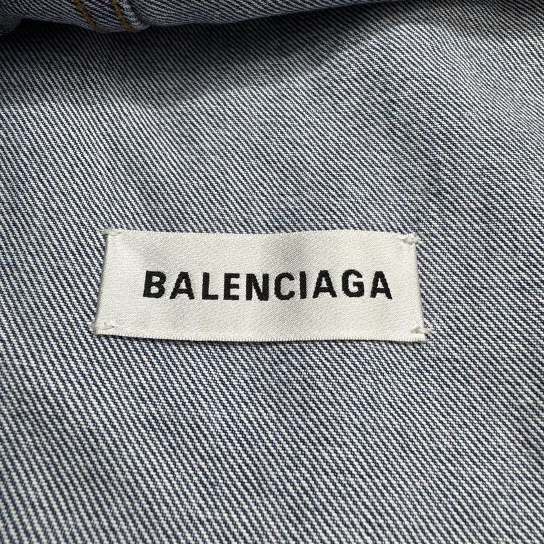 Balenciaga Balenciaga Green Double B Embroidered Logo Denim Jacket-250 Size US S / EU 44-46 / 1 - 2 Thumbnail