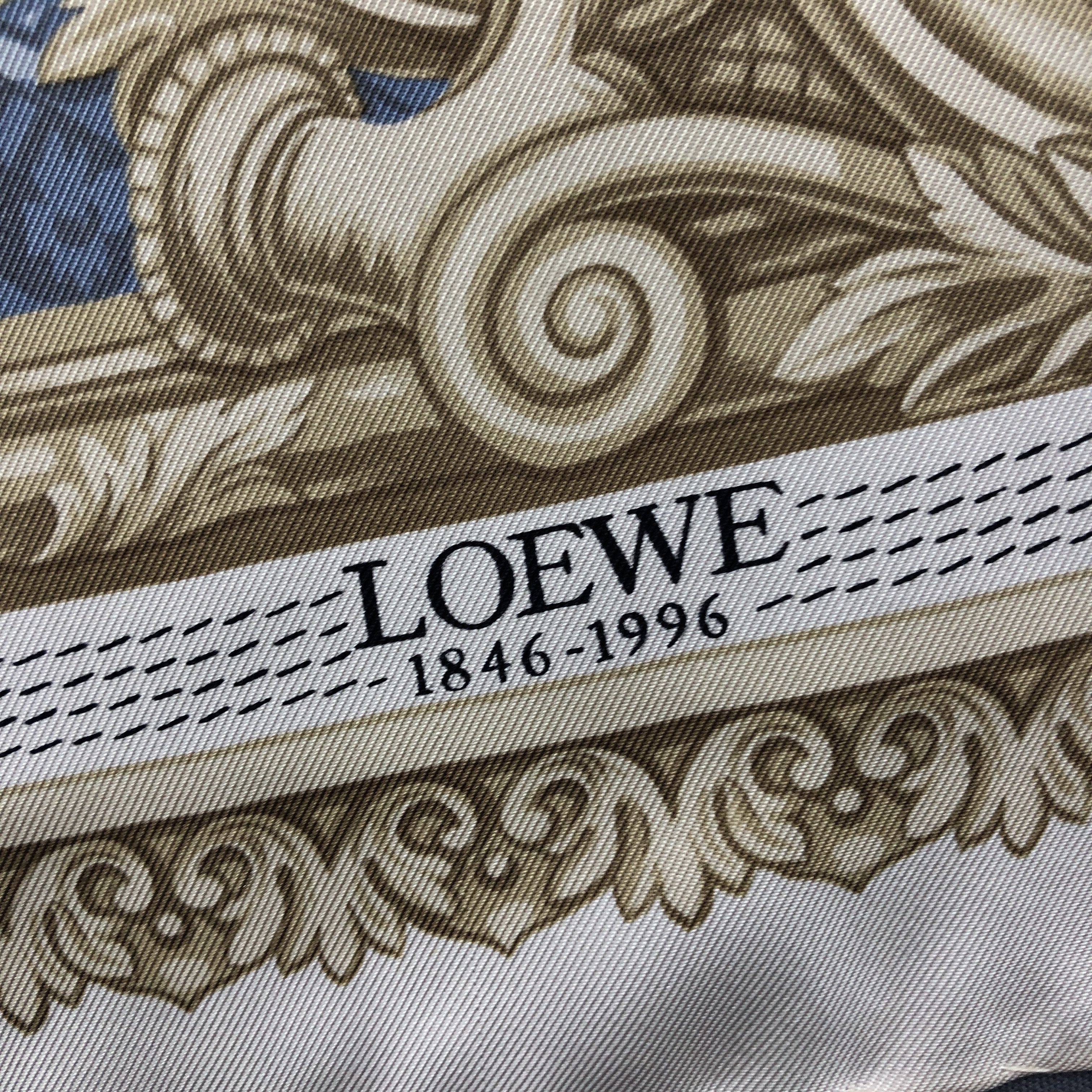 Loewe × Vintage Vintage Loewe SILK Scarf Un Globo En Aranjuez Stole Wraps Size ONE SIZE - 21 Thumbnail