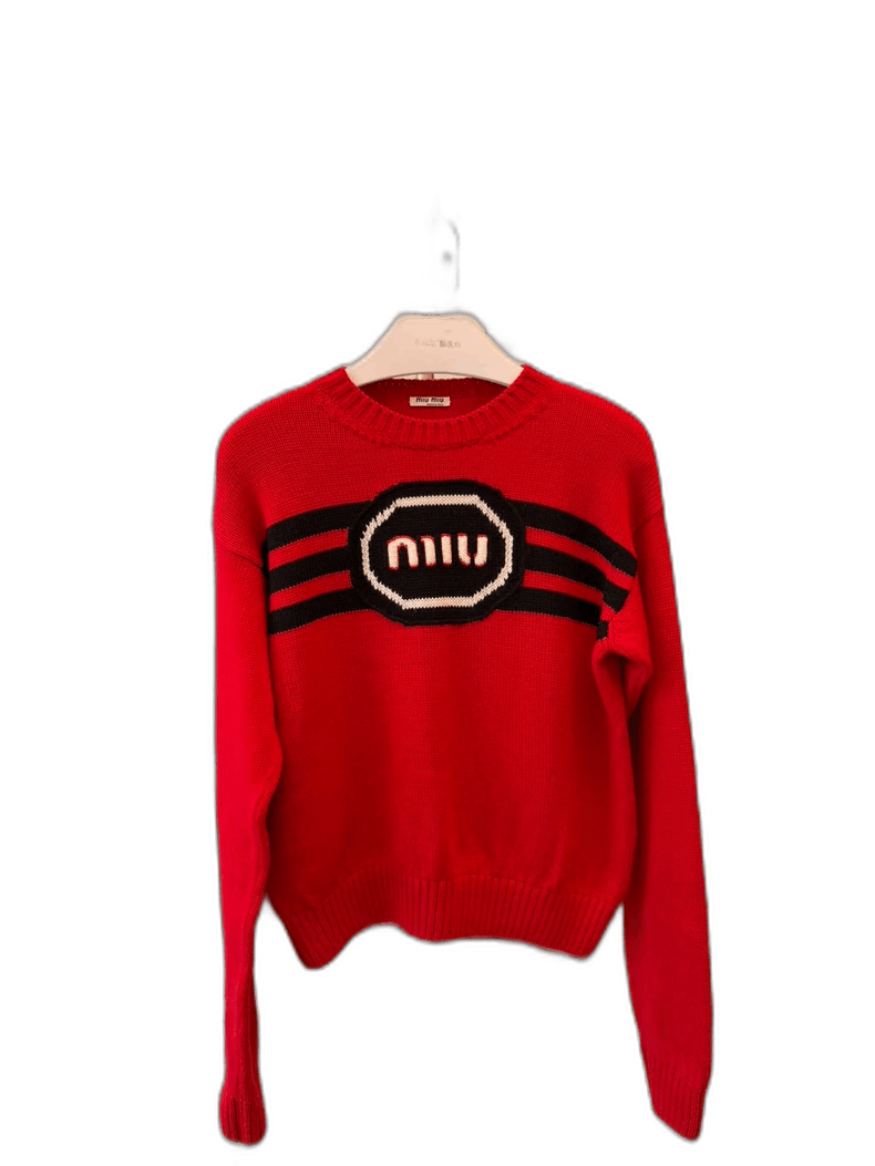 Miu Miu Red Miu Miu Wool Sweater for Sale-yf Size US M / EU 48-50 / 2 - 1 Thumbnail